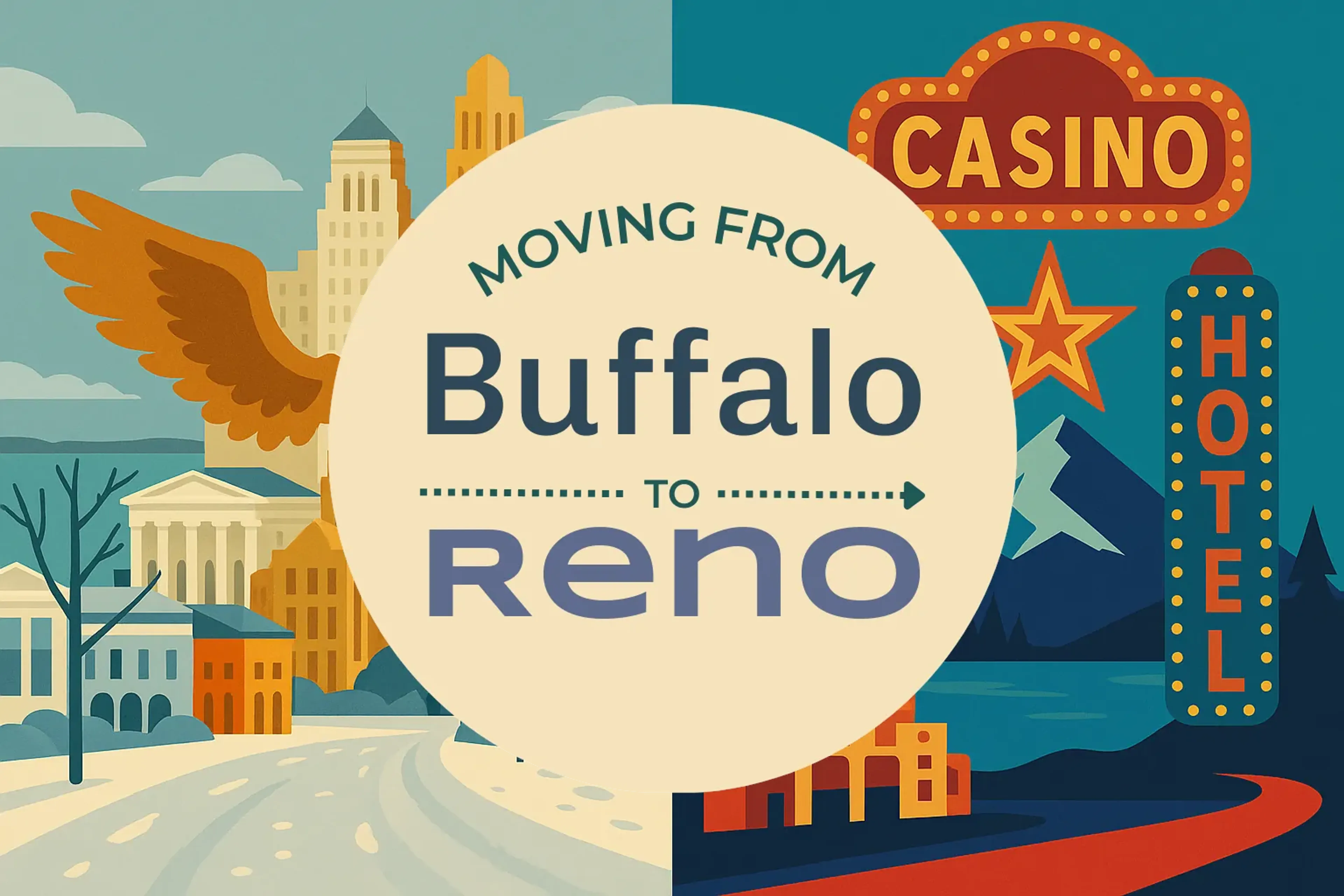 Side-by-side comparison of Buffalo to Reno moving companies