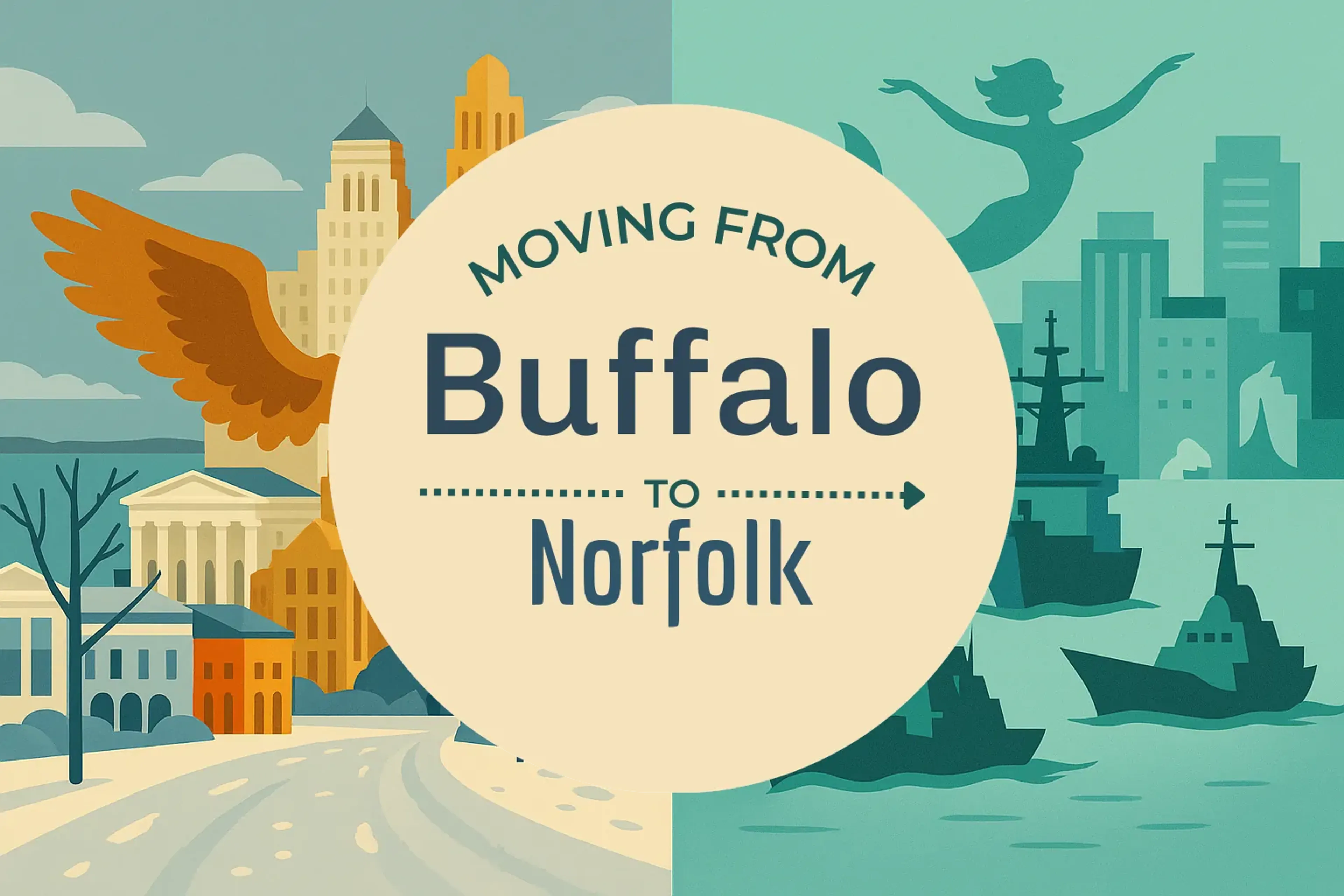 Side-by-side comparison of Buffalo to Norfolk moving companies