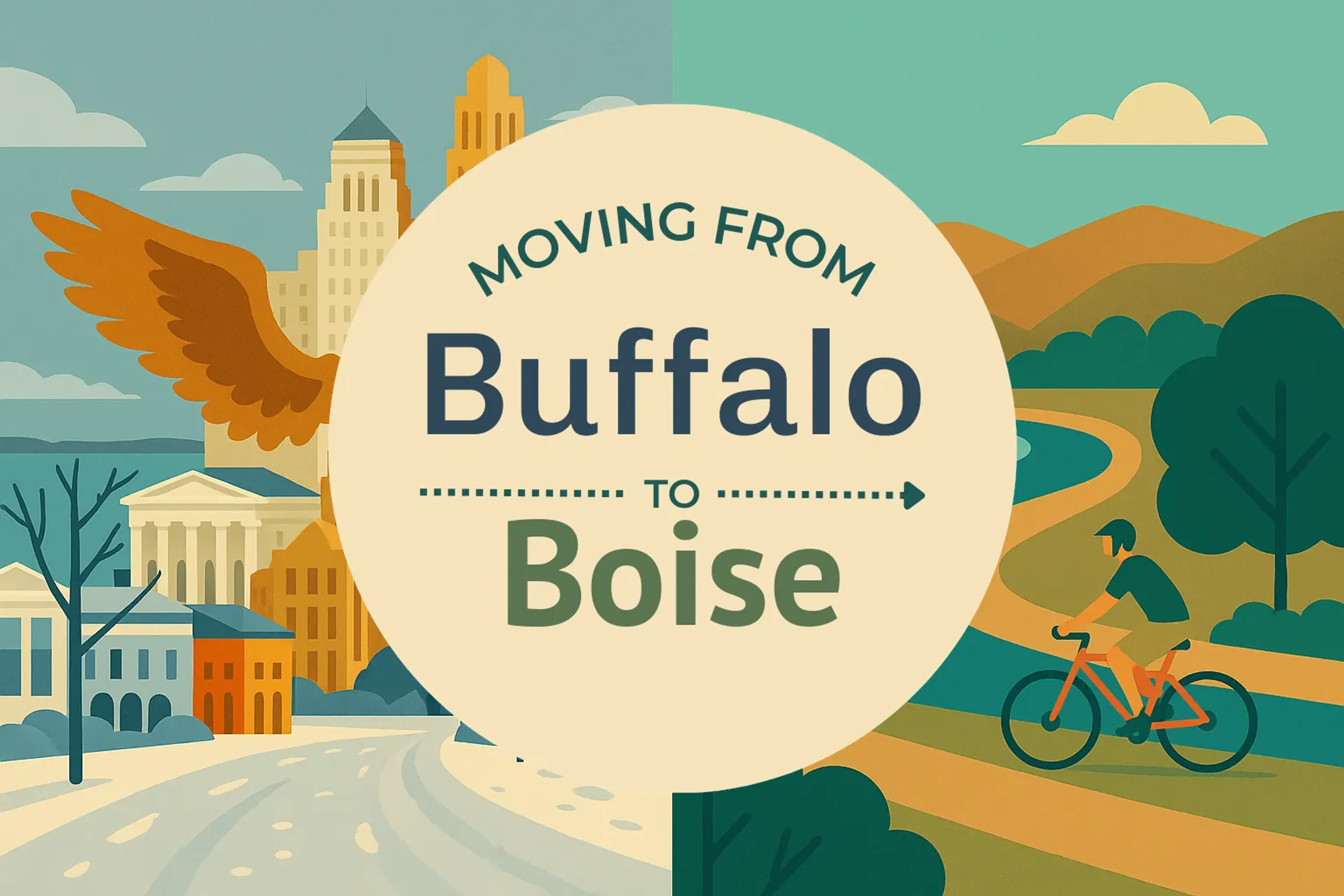 Side-by-side comparison of Buffalo to Boise moving companies