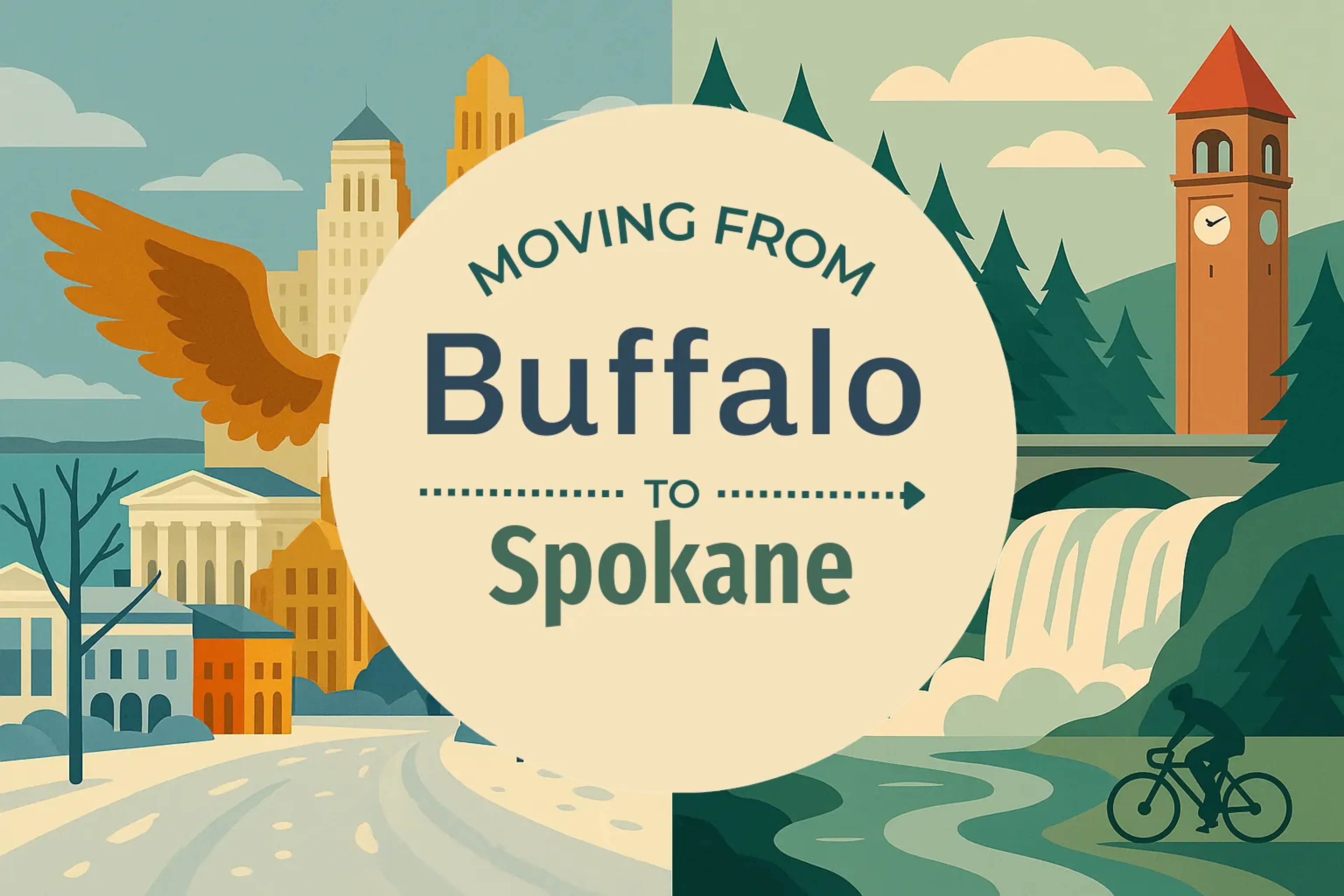 Side-by-side comparison of Buffalo to Spokane moving companies