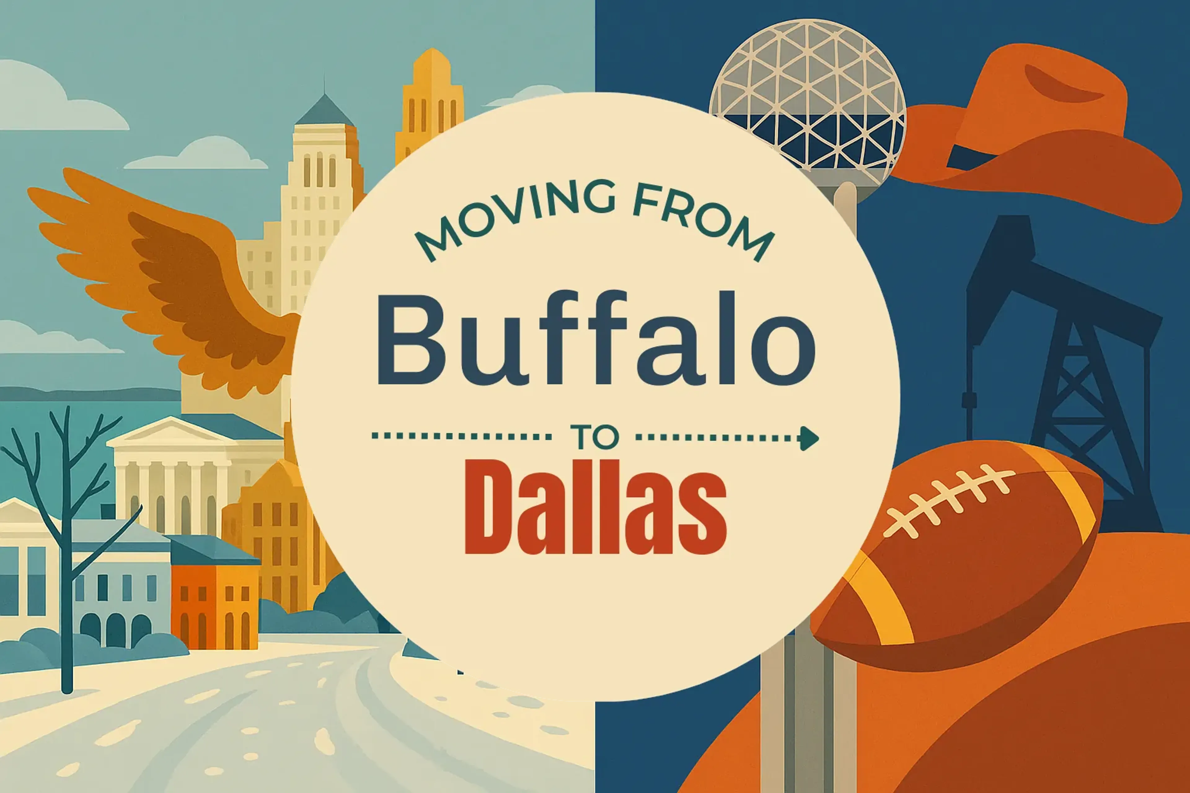 Side-by-side comparison of Buffalo to Dallas moving companies