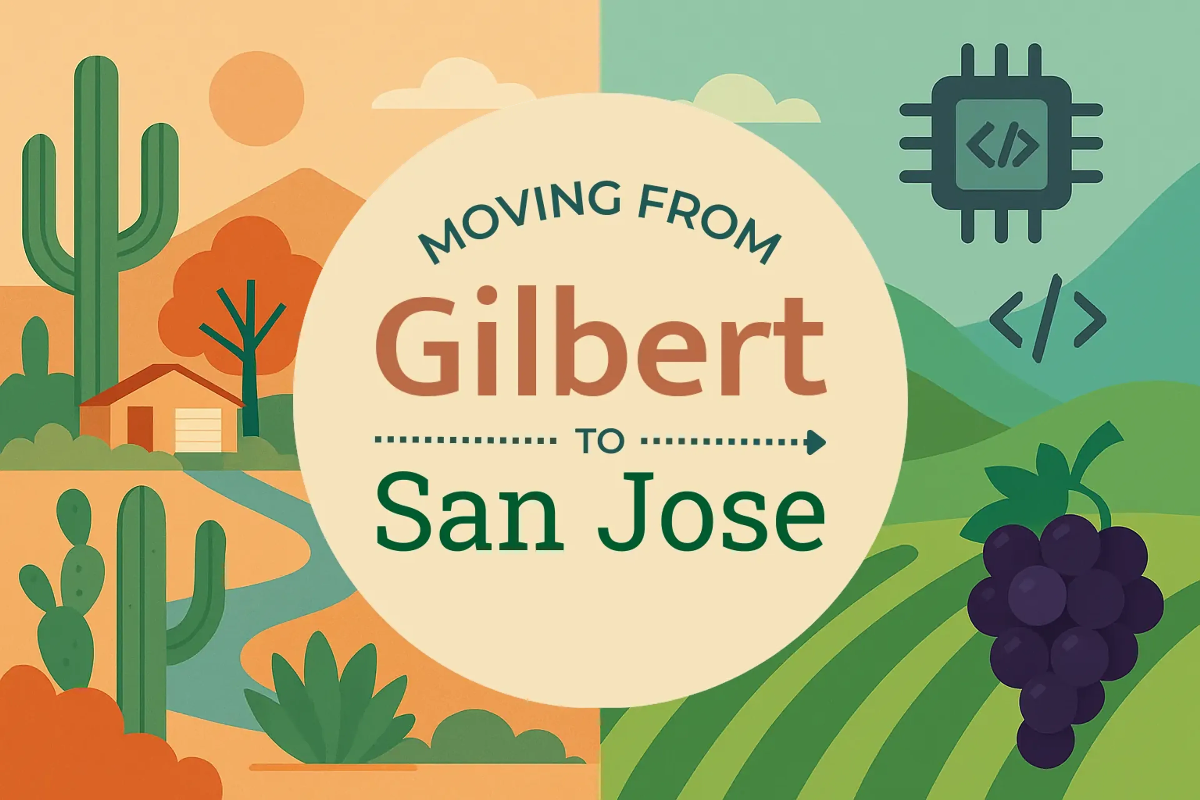 Side-by-side comparison of Gilbert to San Jose moving companies