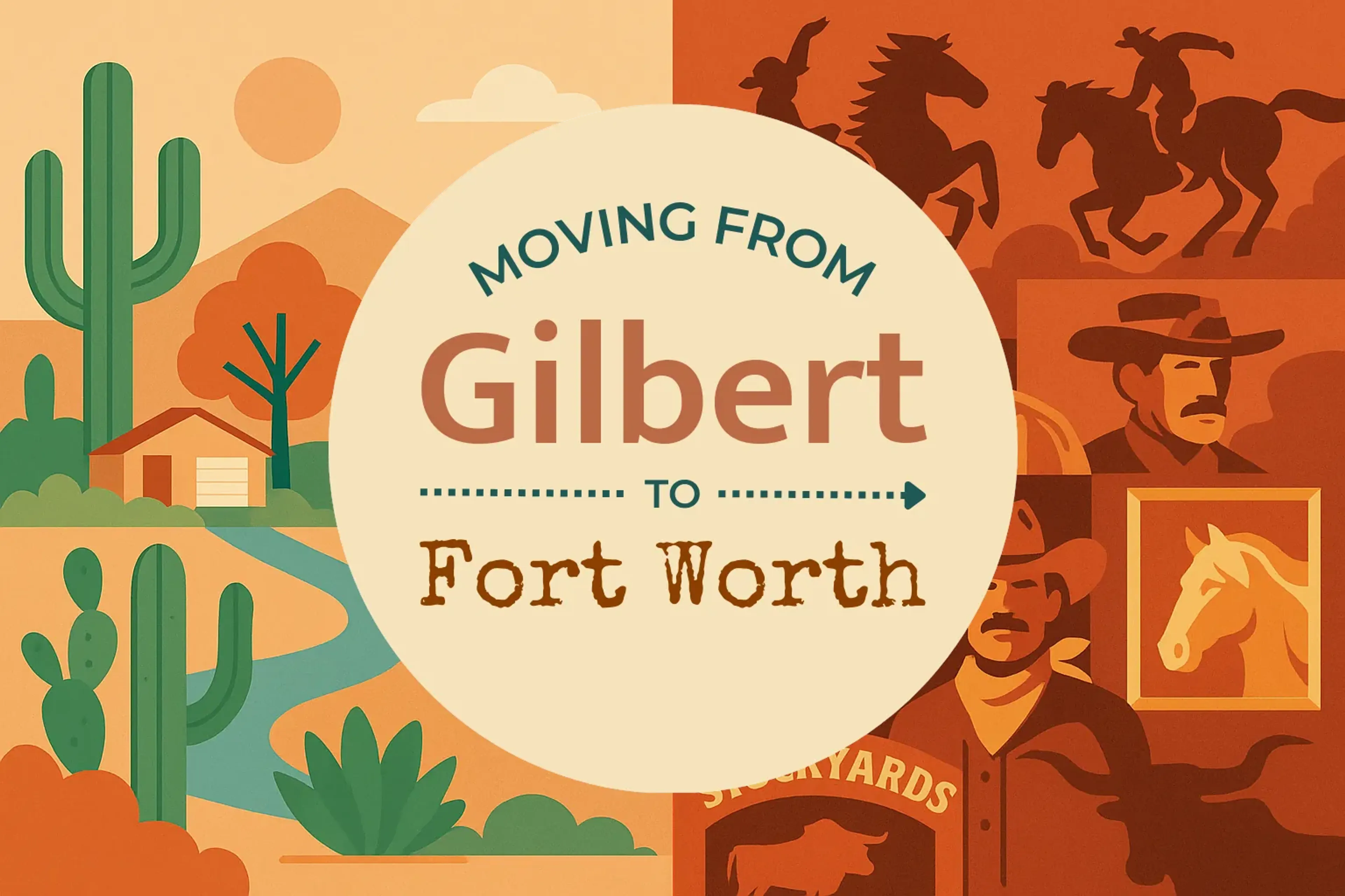 Side-by-side comparison of Gilbert to Fort Worth moving companies