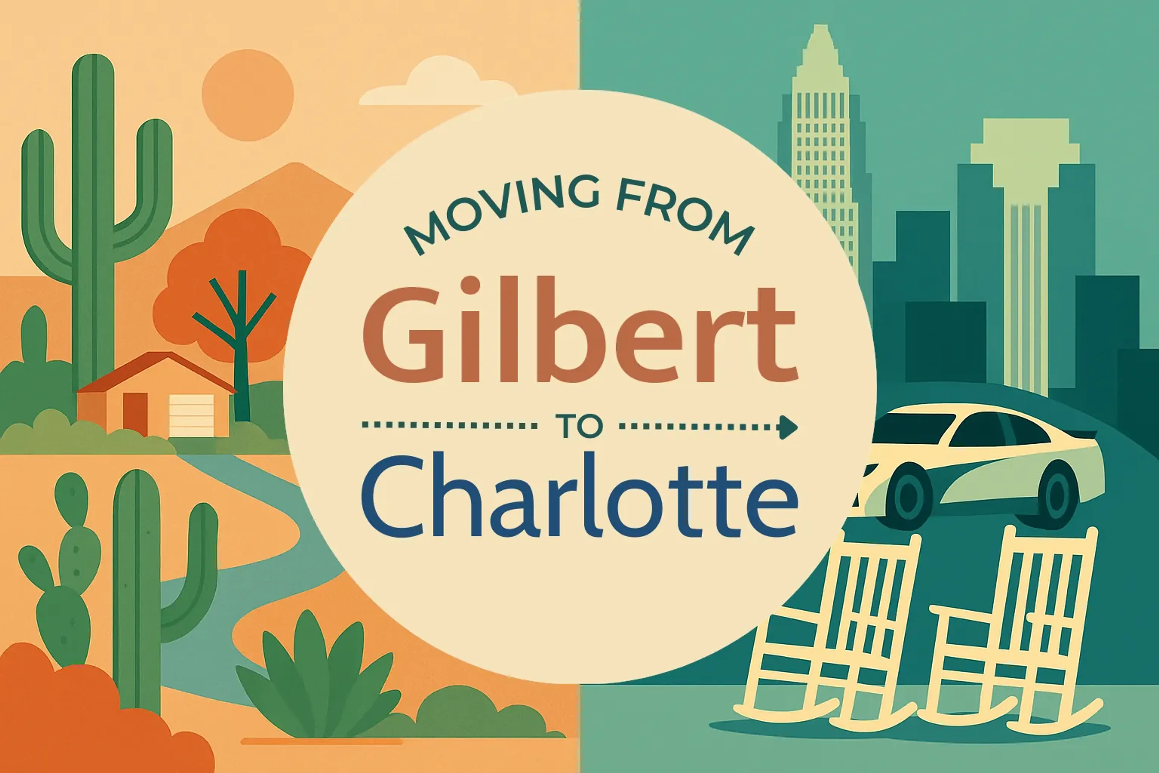 Side-by-side comparison of Gilbert to Charlotte moving companies
