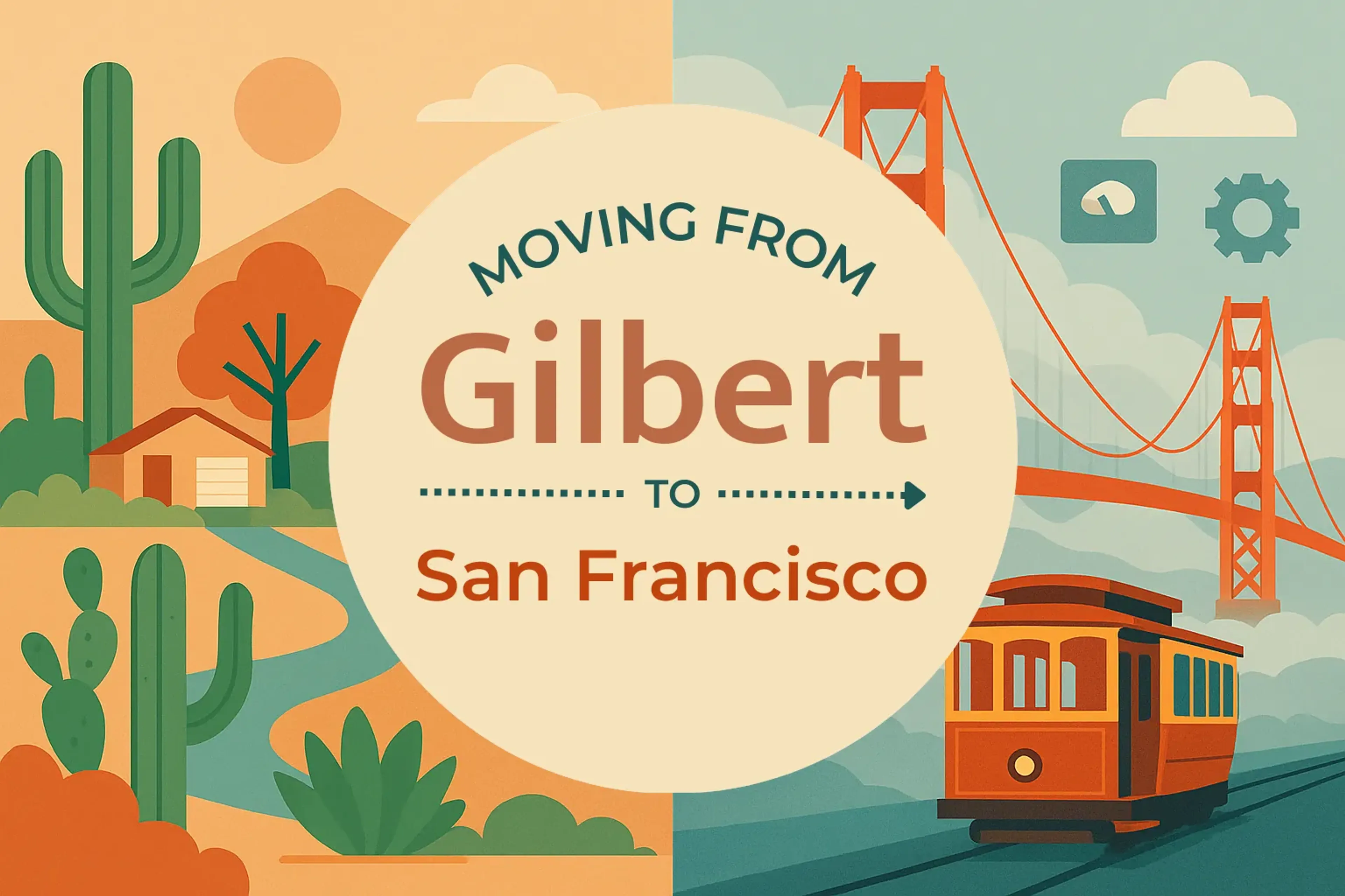 Side-by-side comparison of Gilbert to San Francisco moving companies