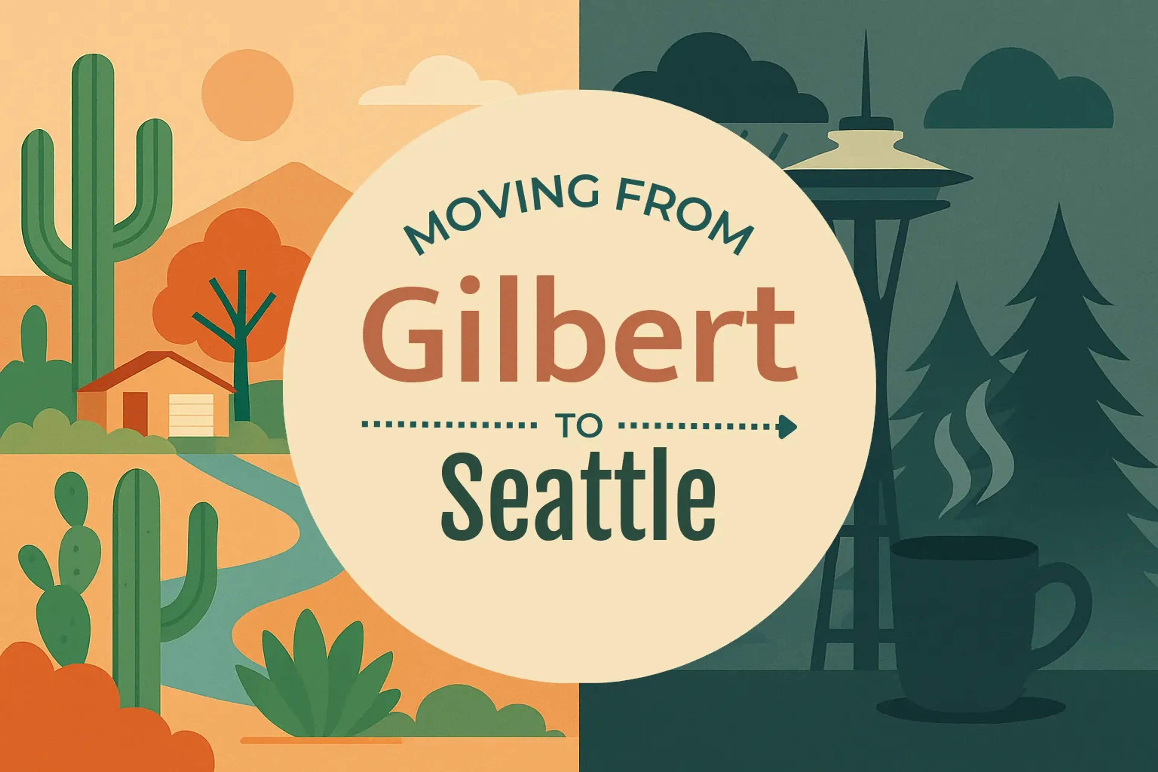 Side-by-side comparison of Gilbert to Seattle moving companies