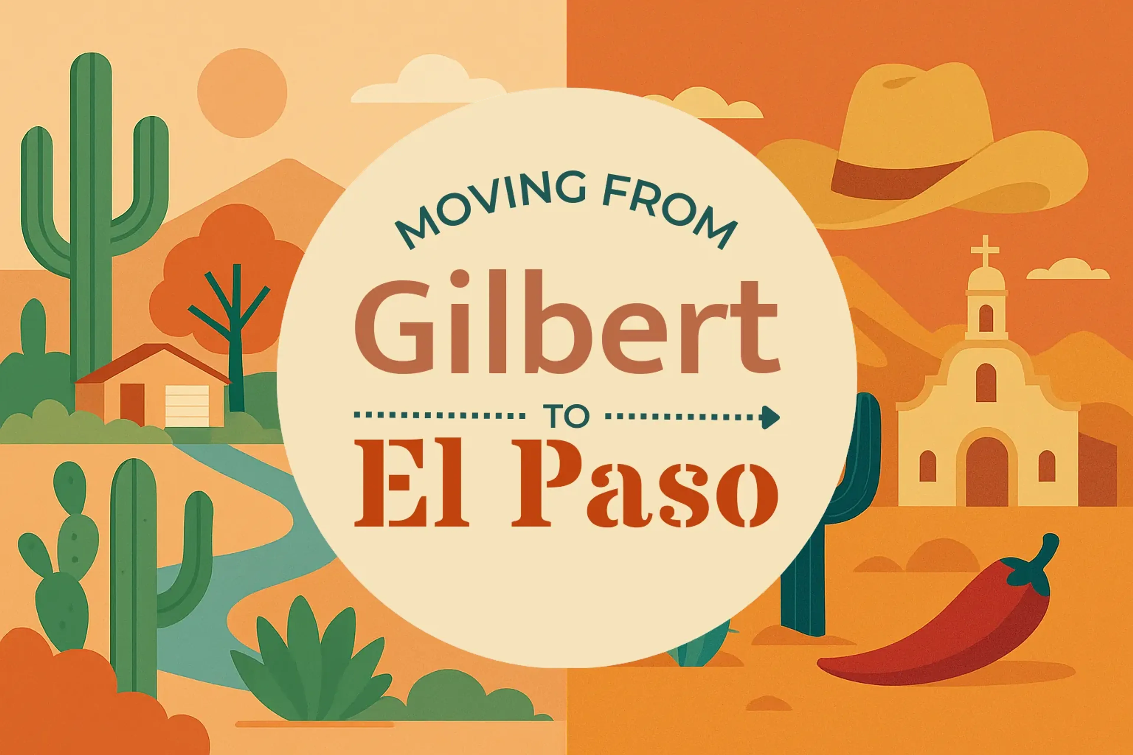 Side-by-side comparison of Gilbert to El Paso moving companies