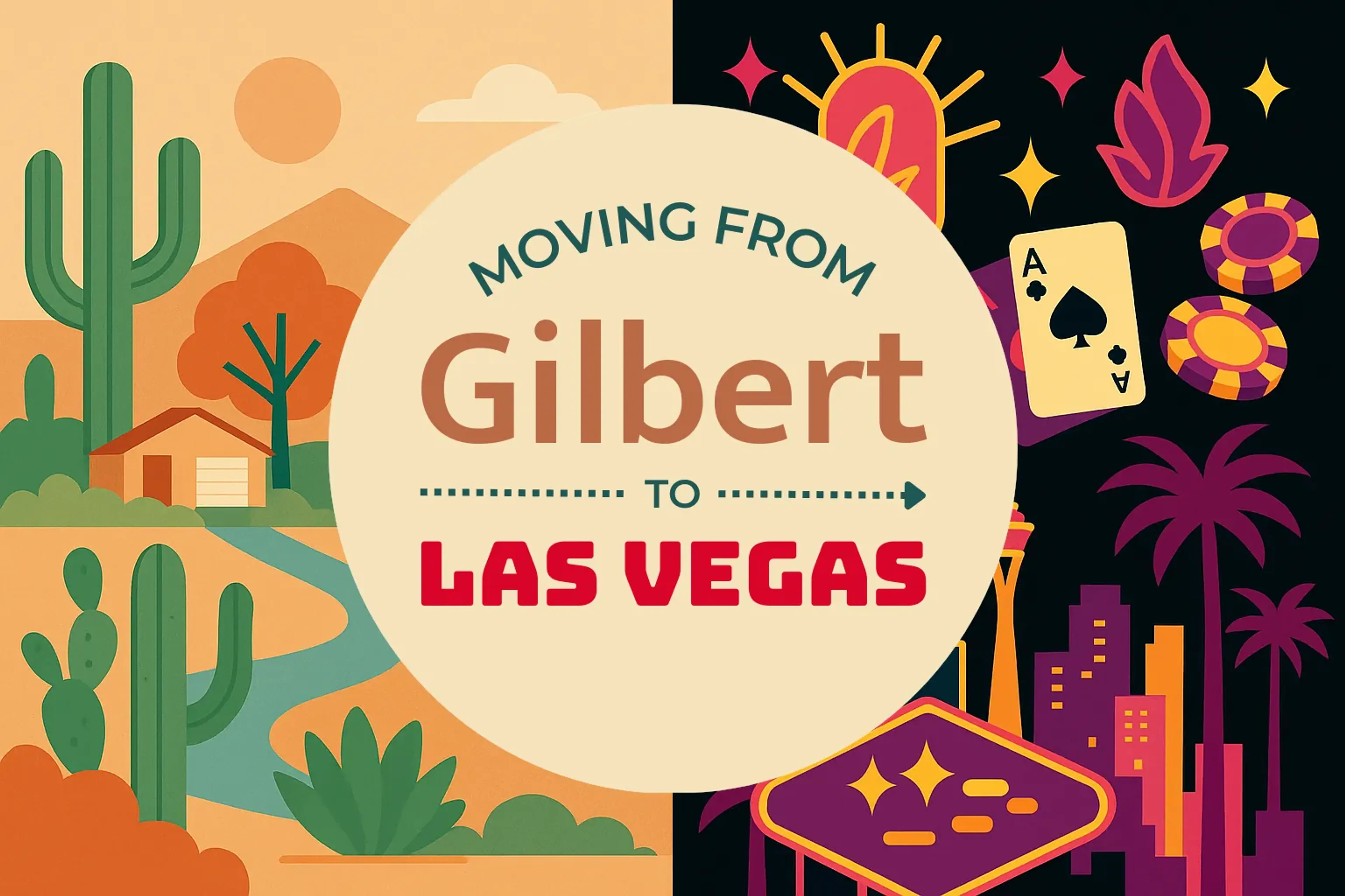 Side-by-side comparison of Gilbert to Las Vegas moving companies
