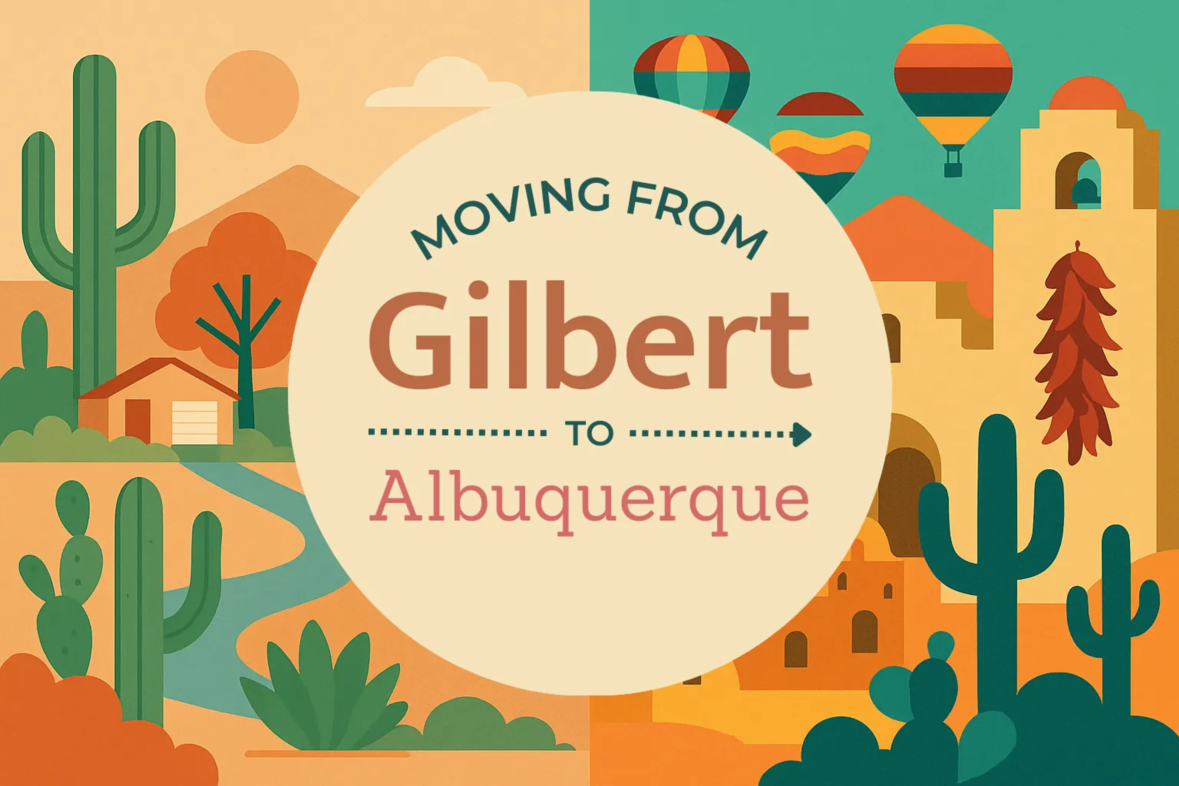 Side-by-side comparison of Gilbert to Albuquerque moving companies