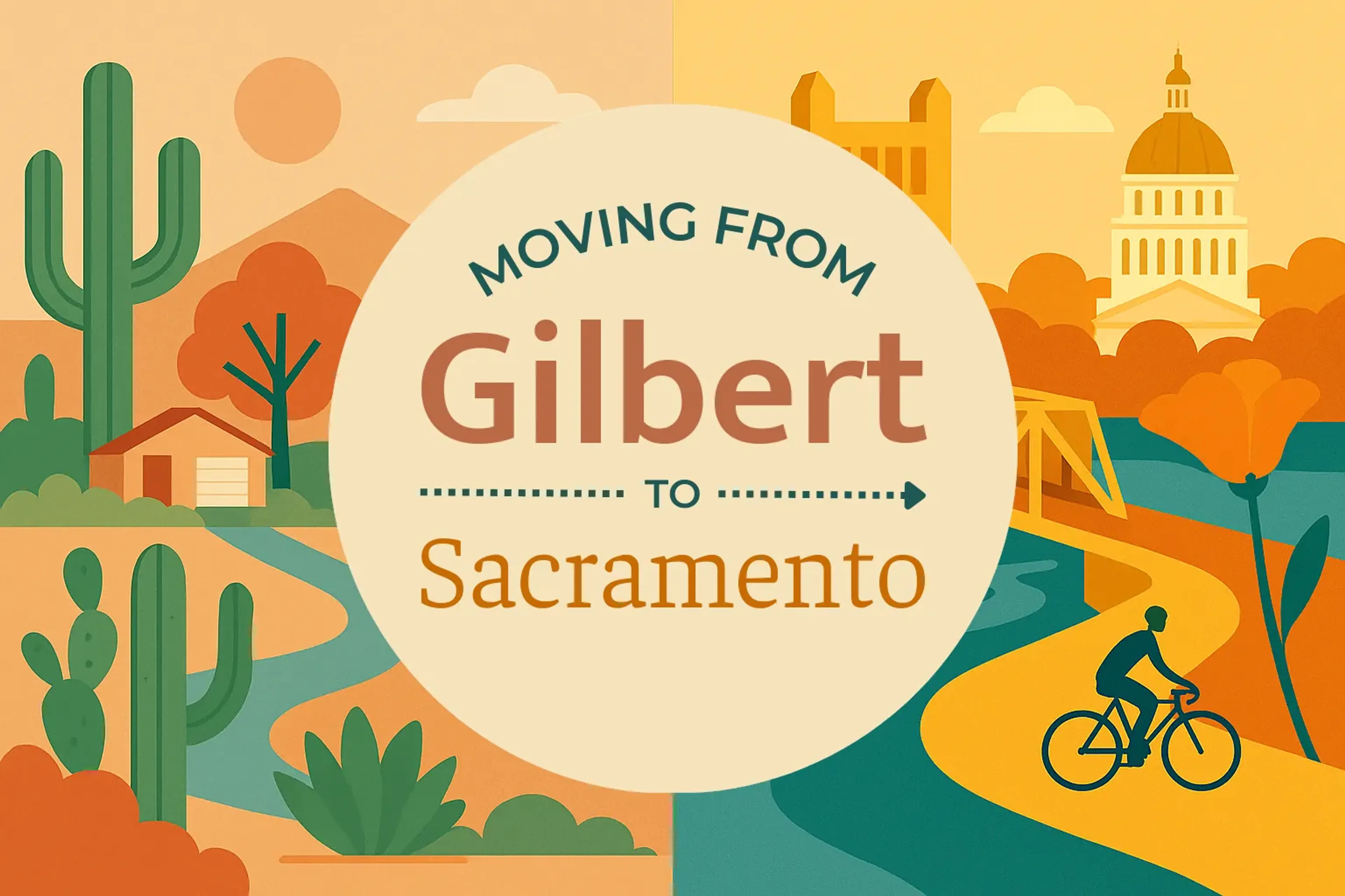 Side-by-side comparison of Gilbert to Sacramento moving companies