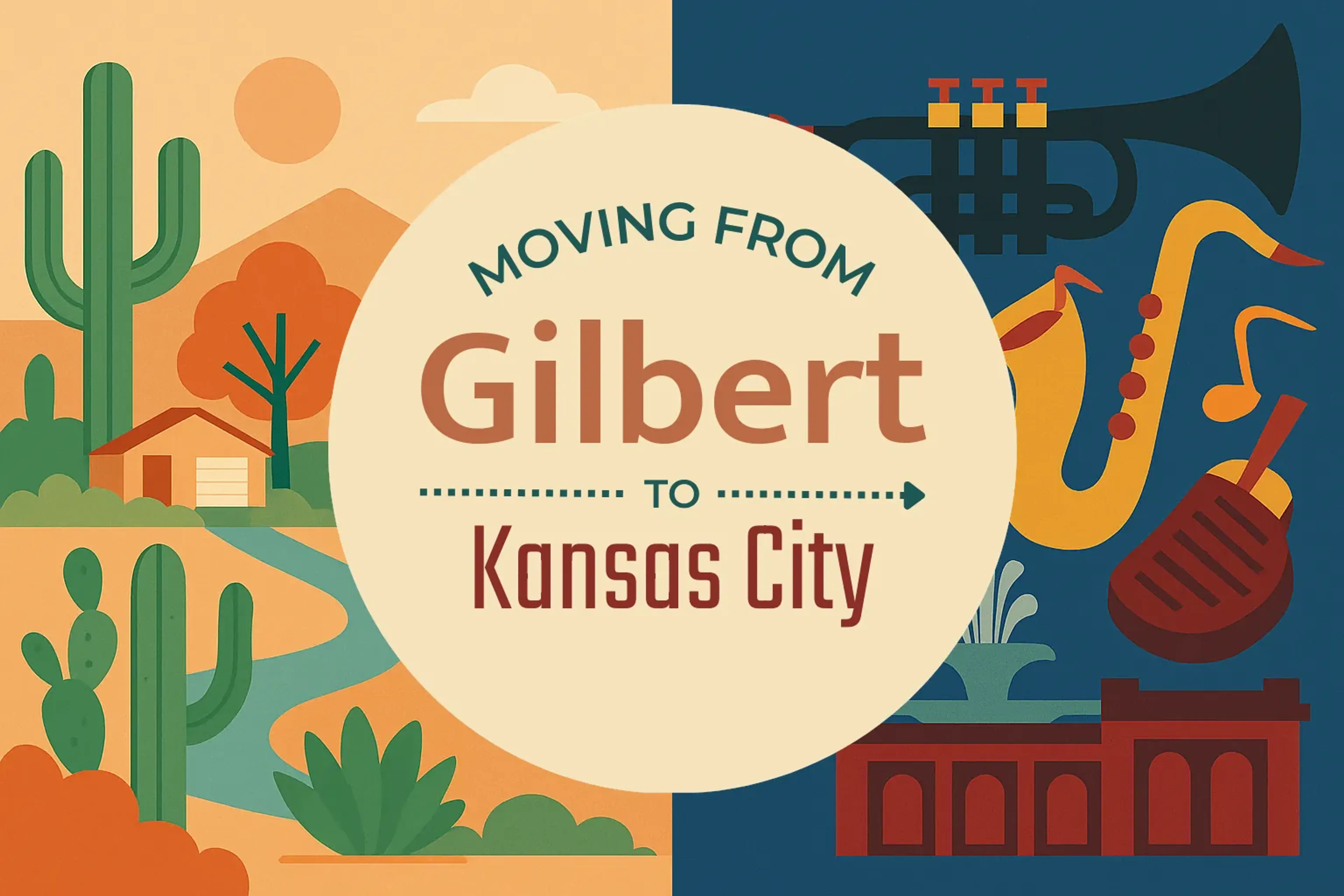 Side-by-side comparison of Gilbert to Kansas City moving companies