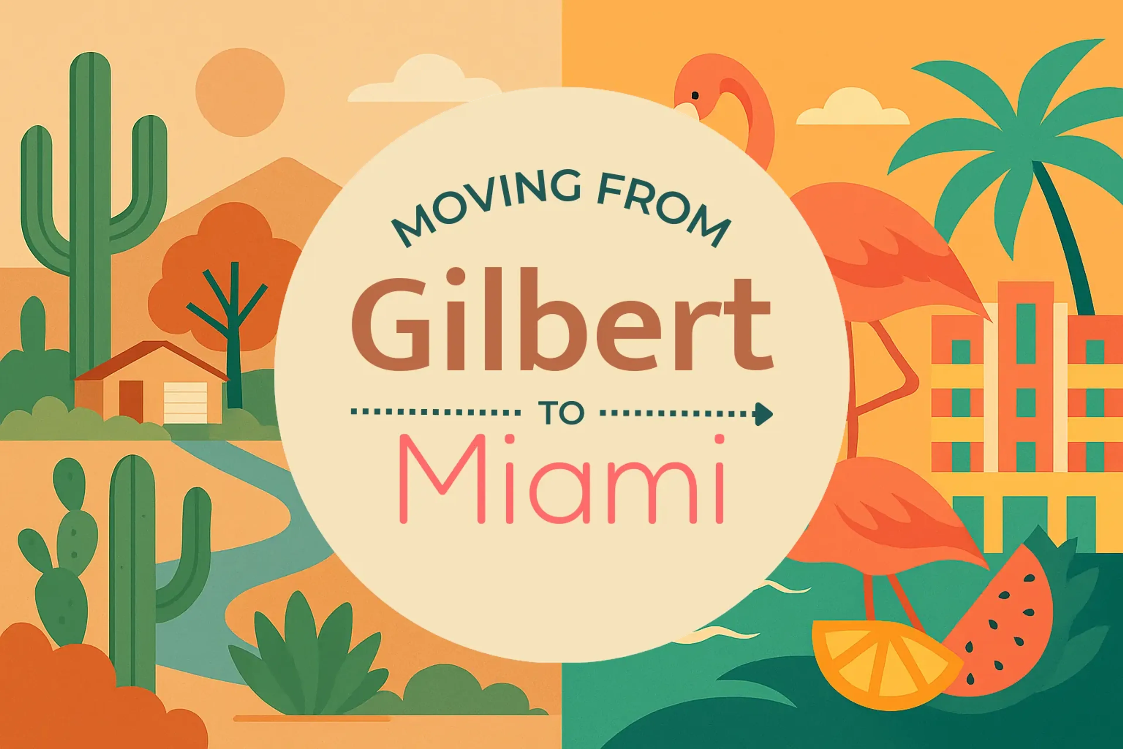 Side-by-side comparison of Gilbert to Miami moving companies