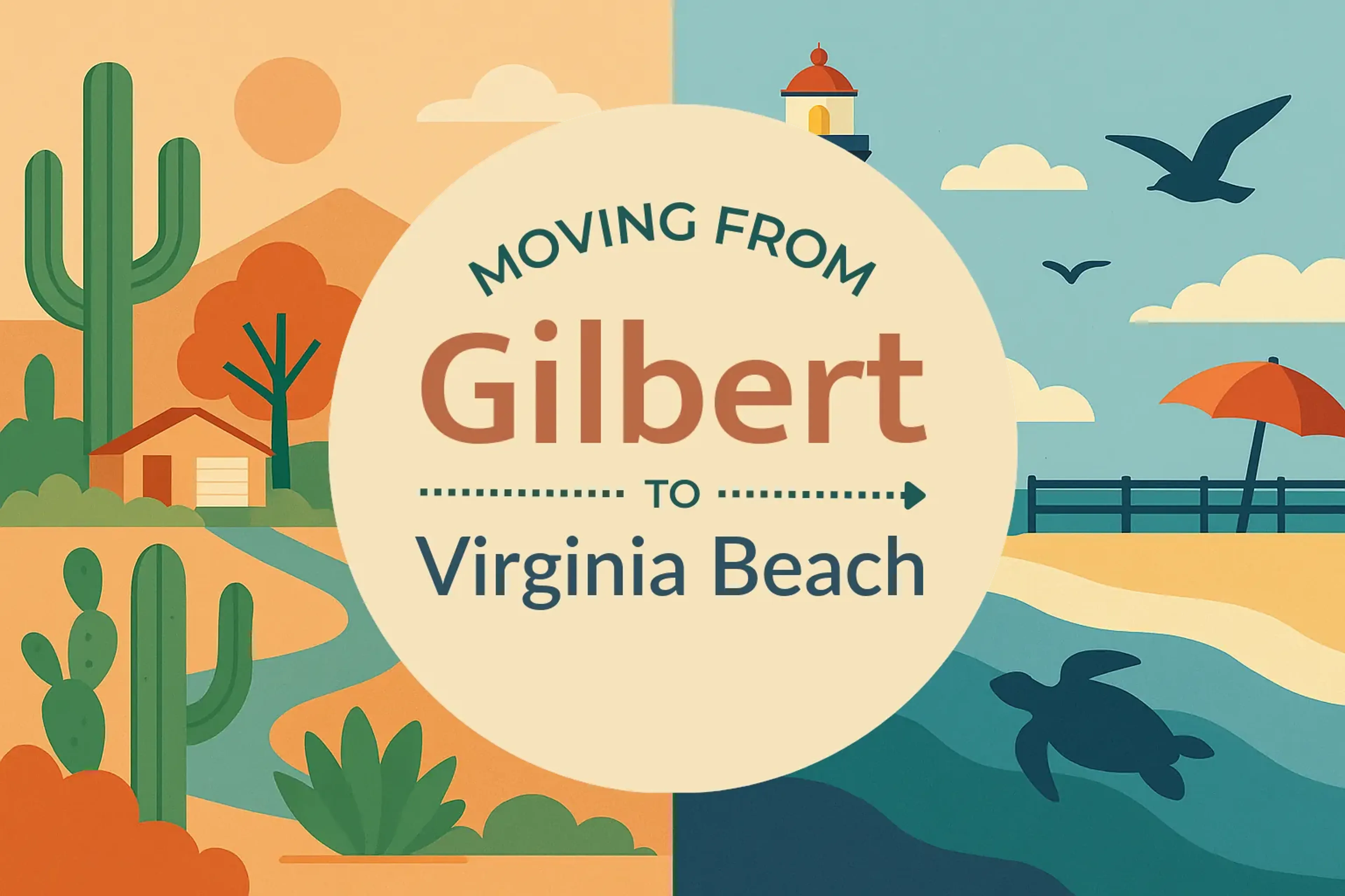 Side-by-side comparison of Gilbert to Virginia Beach moving companies
