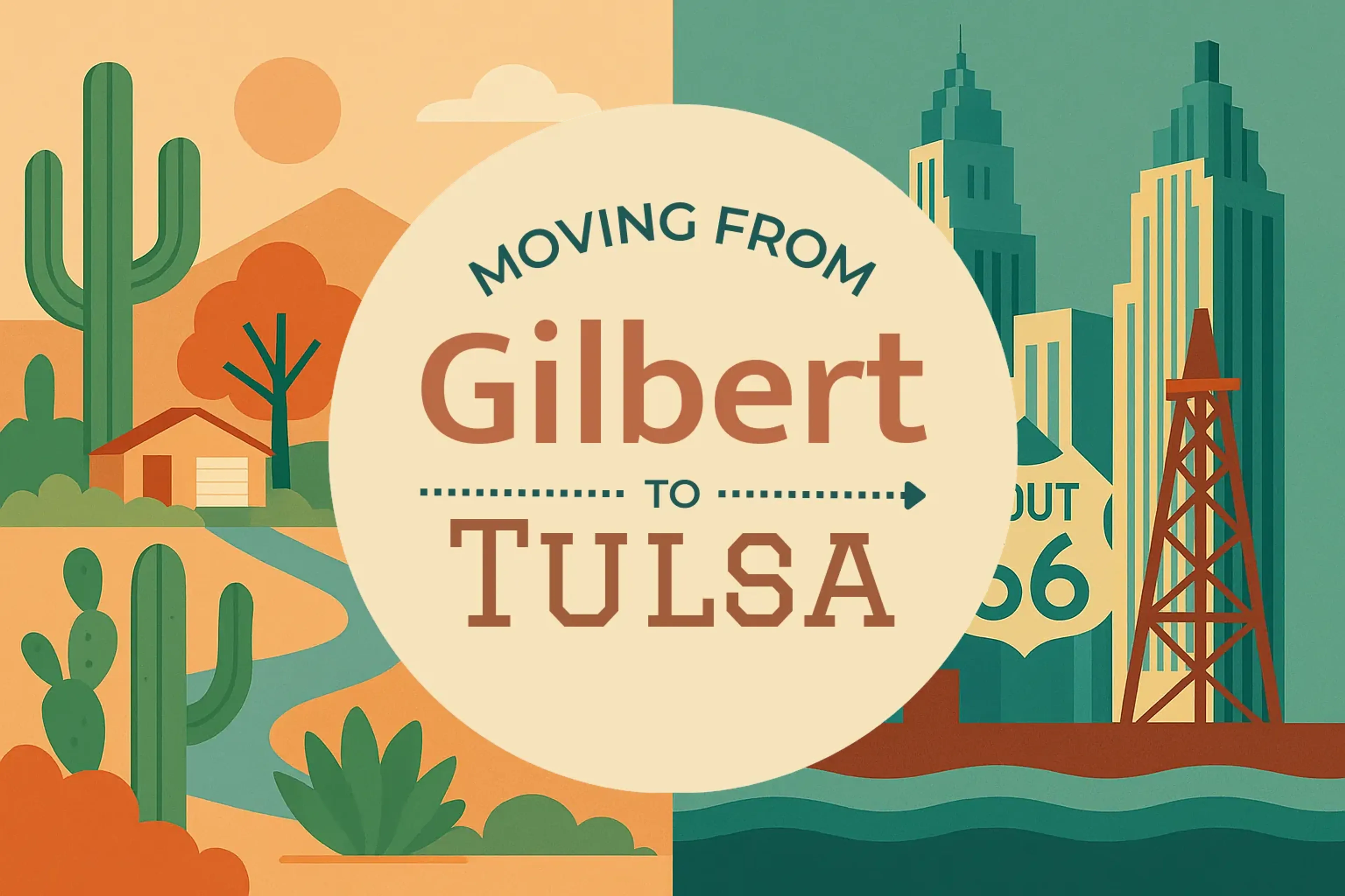 Side-by-side comparison of Gilbert to Tulsa moving companies