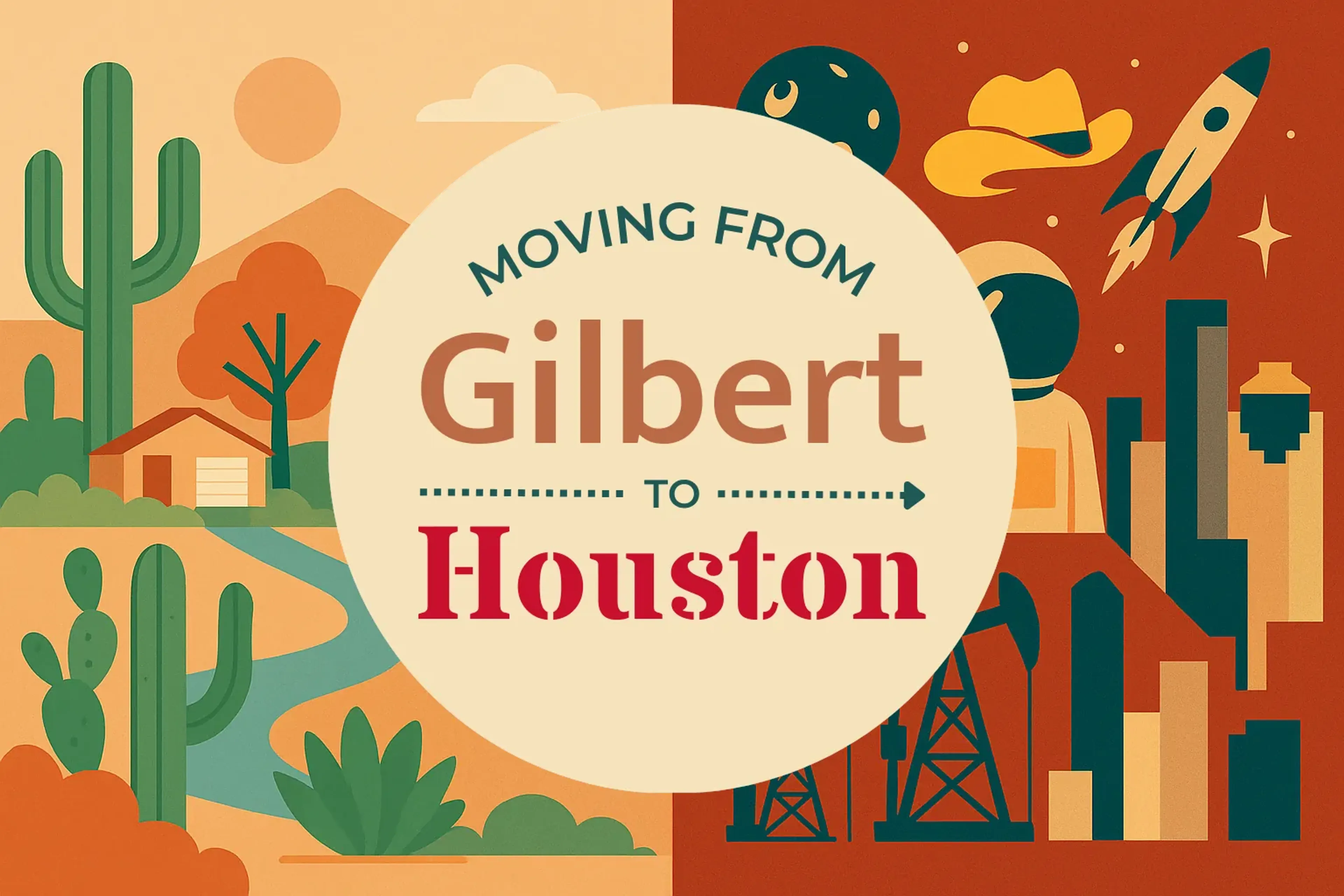 Side-by-side comparison of Gilbert to Houston moving companies