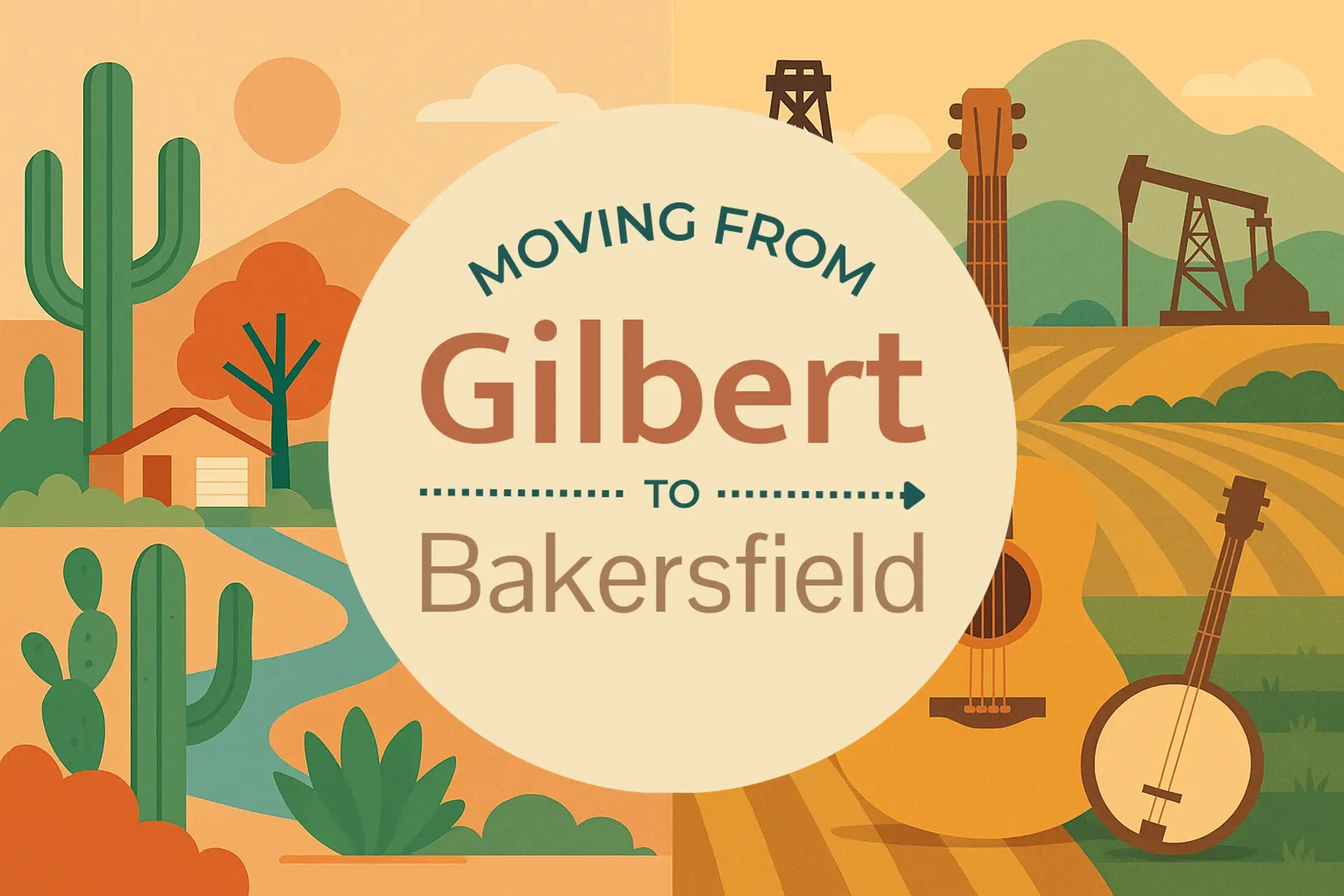 Side-by-side comparison of Gilbert to Bakersfield moving companies