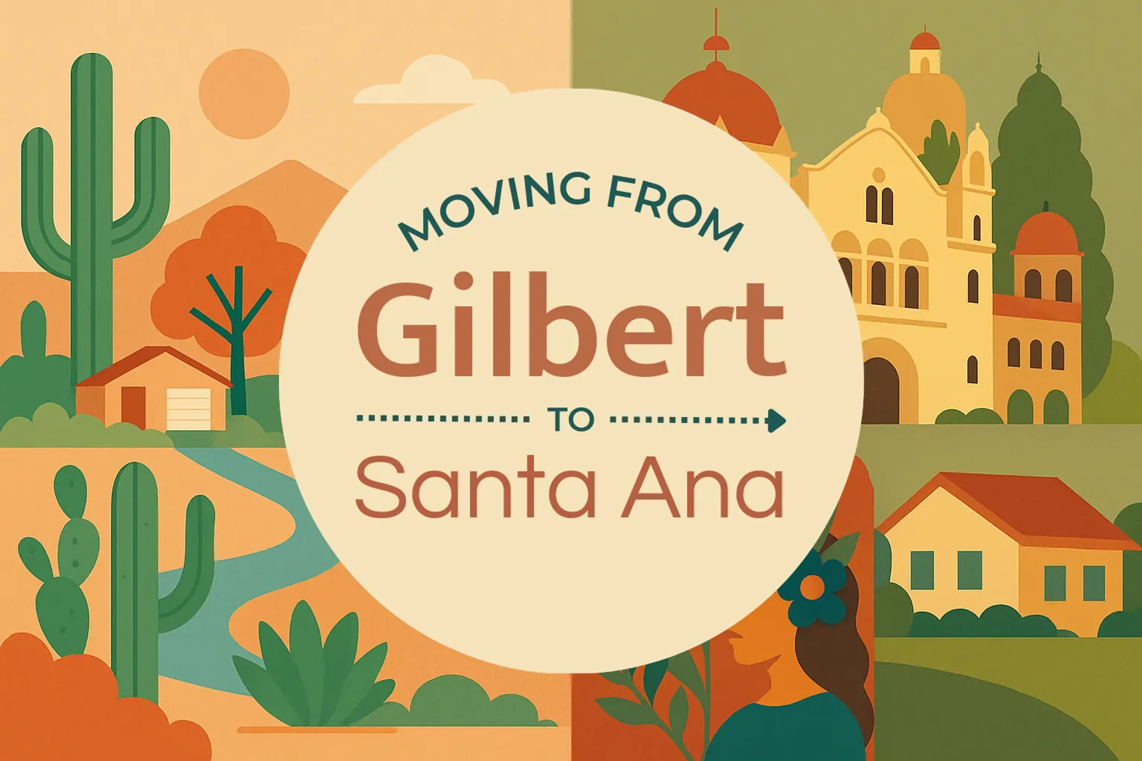 Side-by-side comparison of Gilbert to Santa Ana moving companies