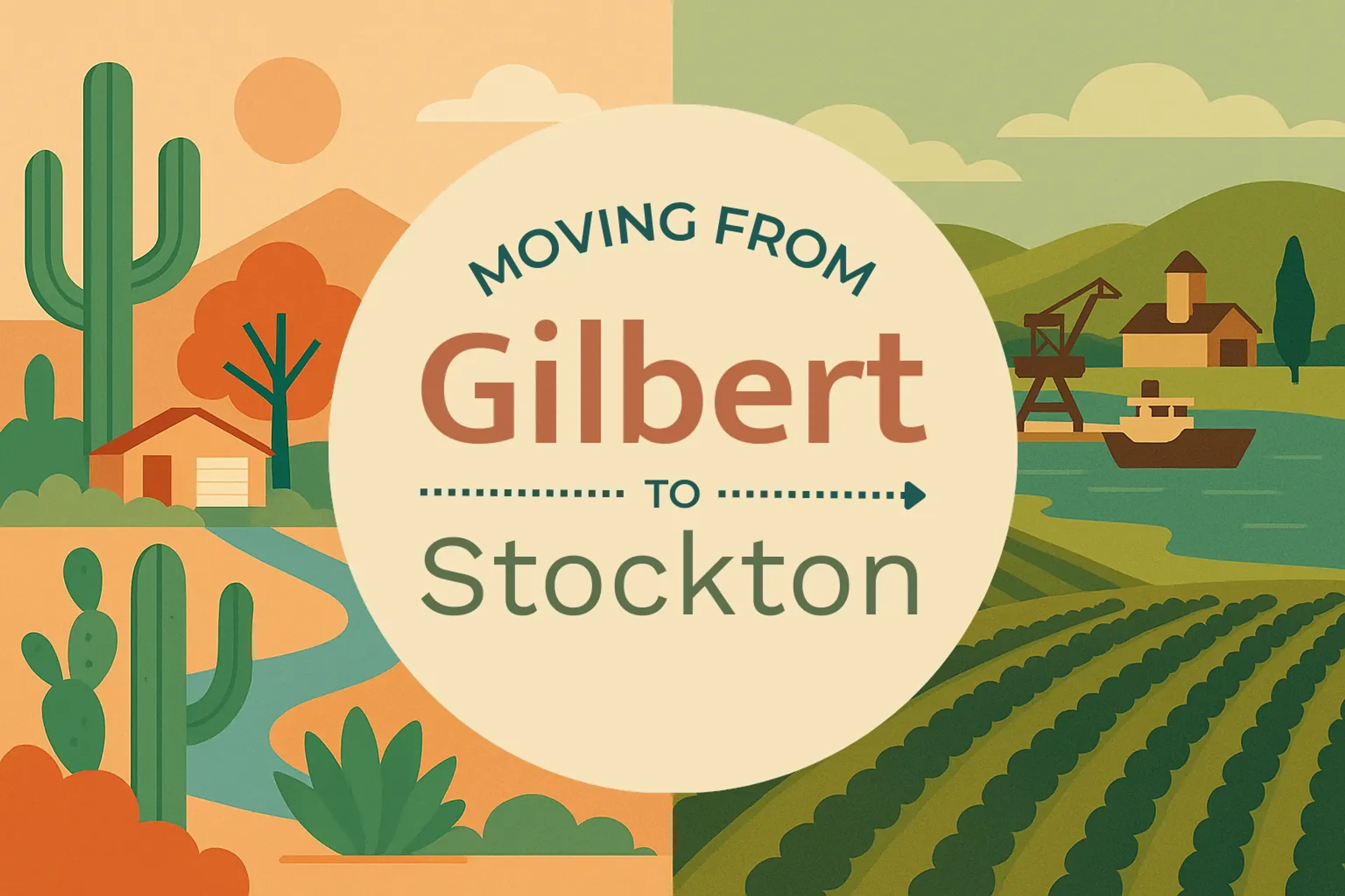 Side-by-side comparison of Gilbert to Stockton moving companies