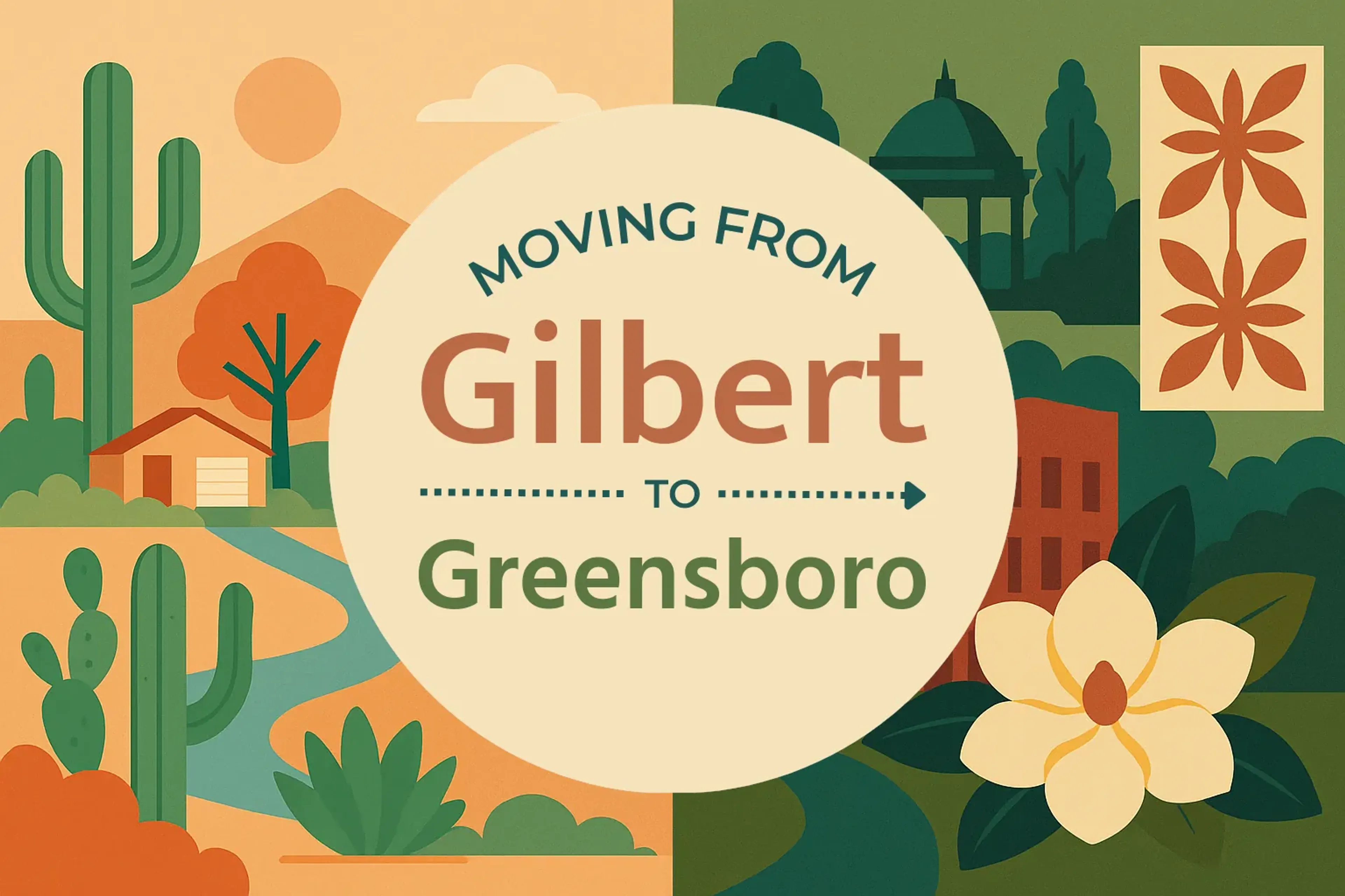 Side-by-side comparison of Gilbert to Greensboro moving companies