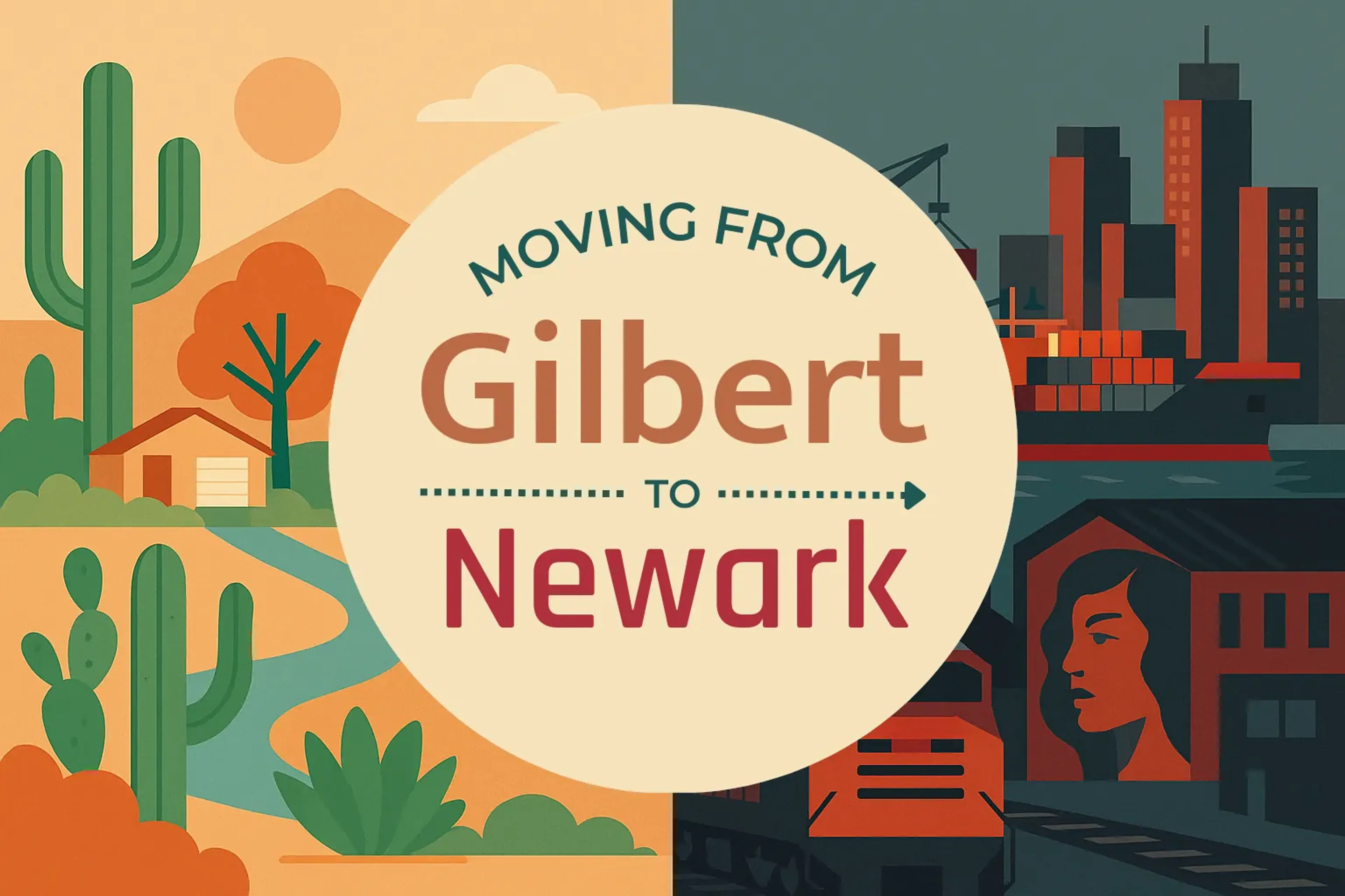 Side-by-side comparison of Gilbert to Newark moving companies