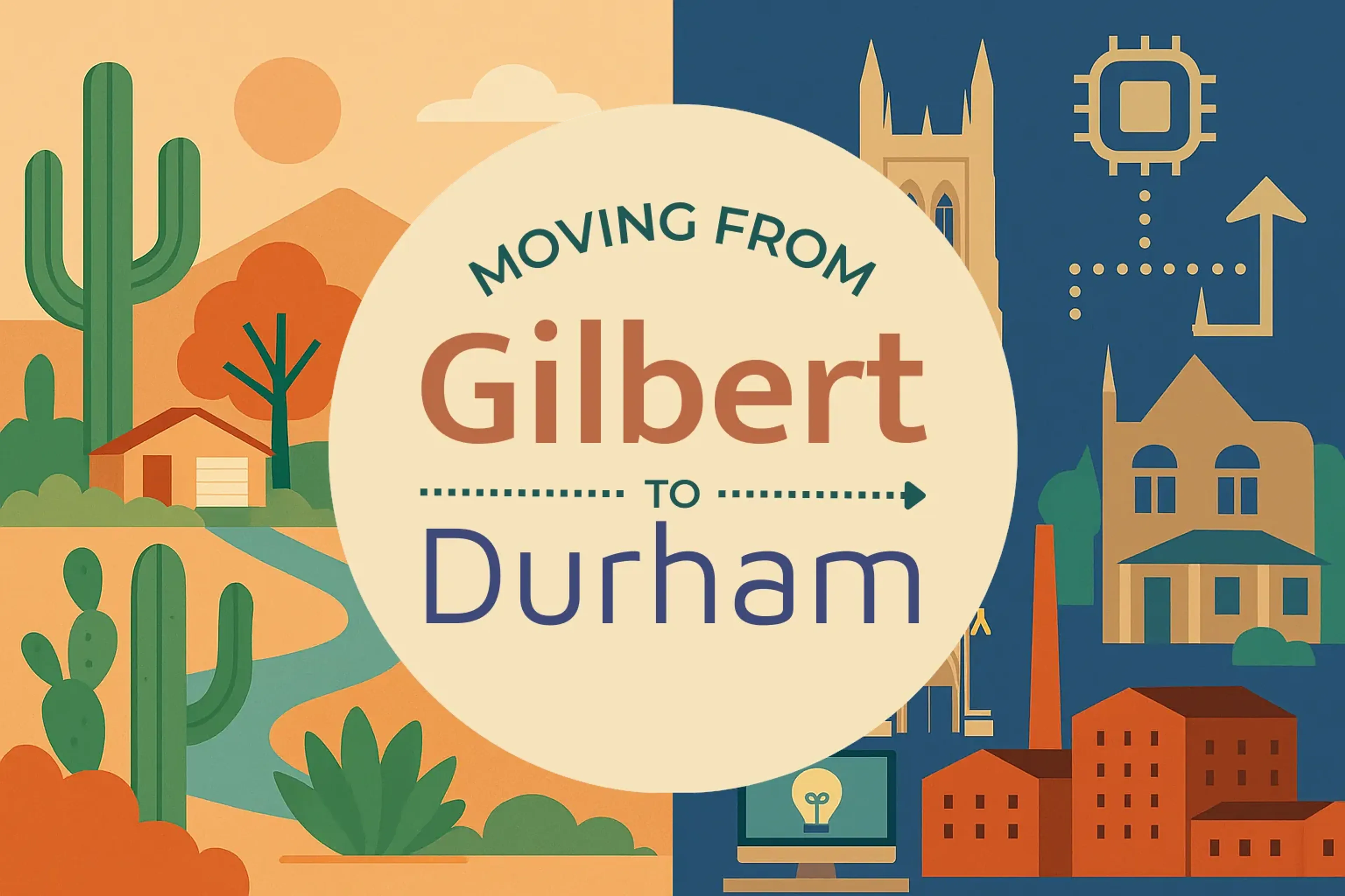 Side-by-side comparison of Gilbert to Durham moving companies