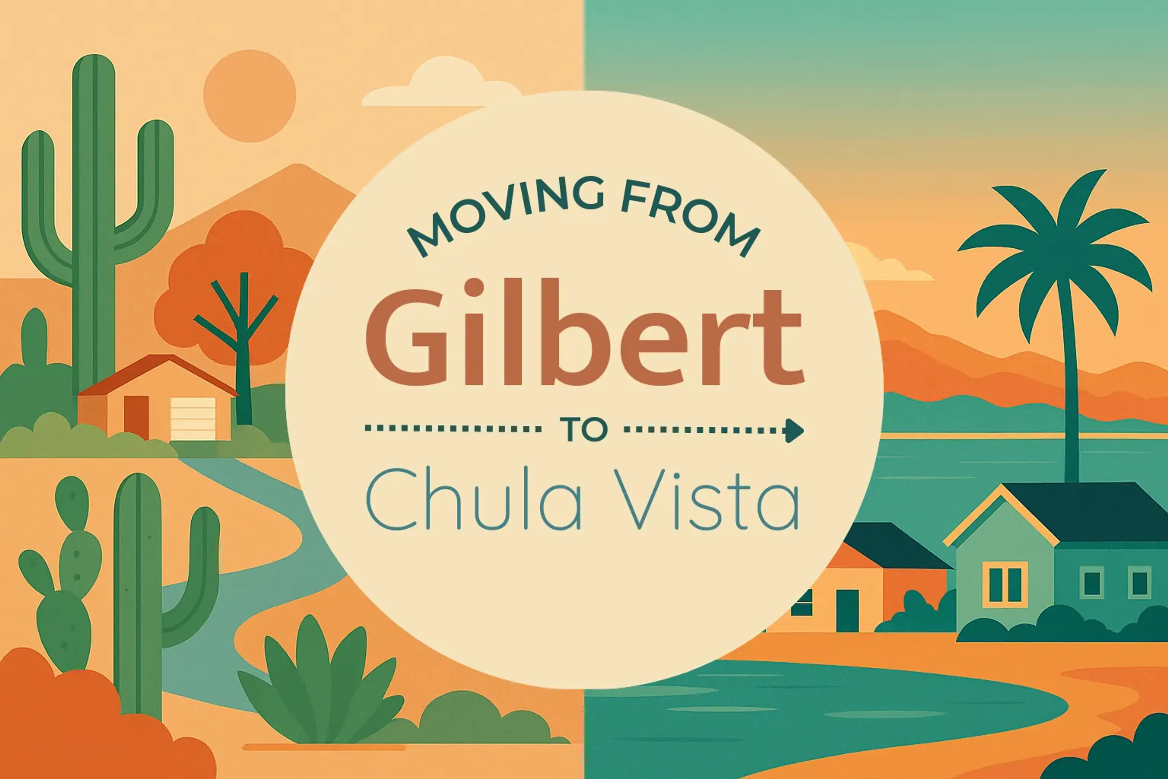 Side-by-side comparison of Gilbert to Chula Vista moving companies