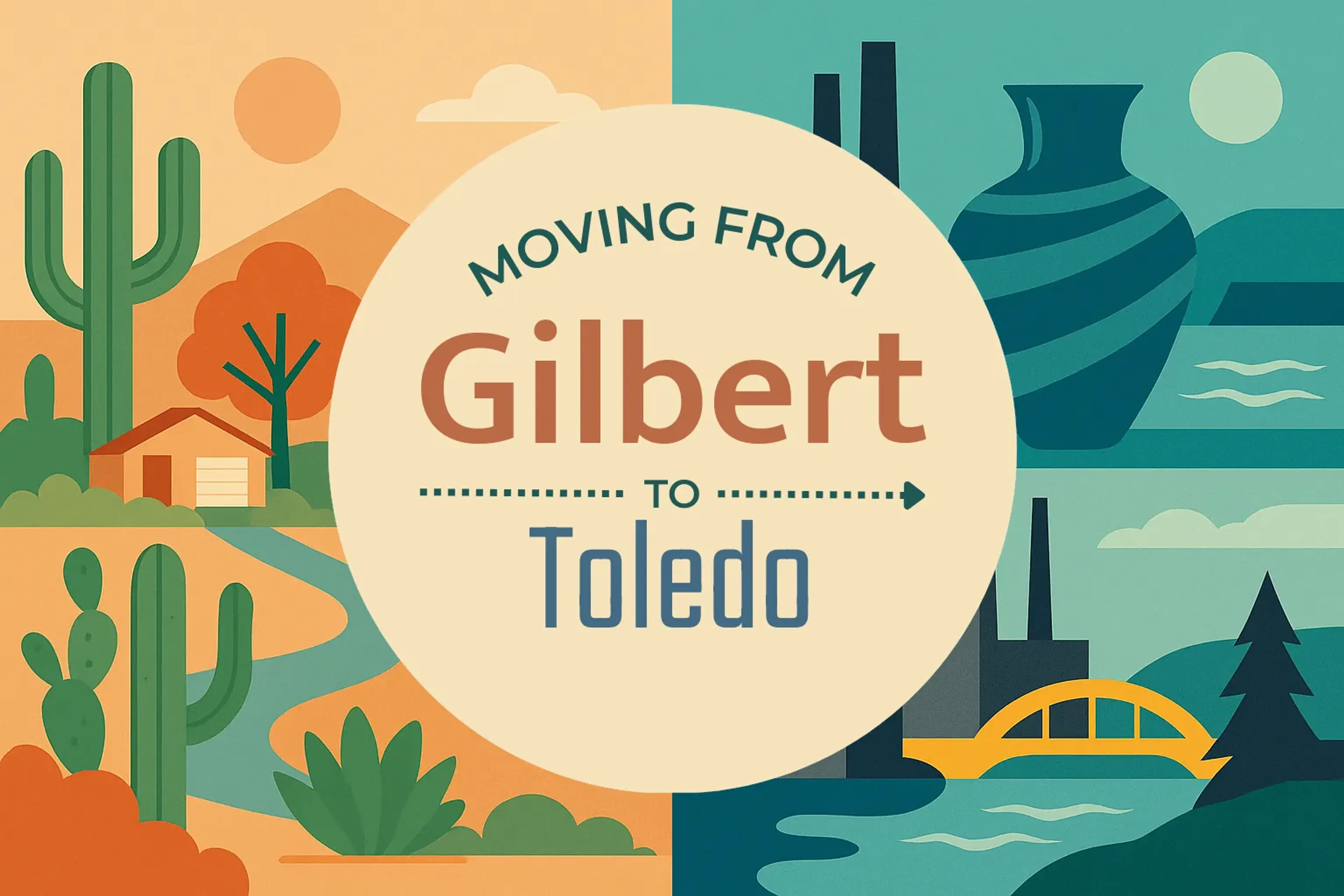 Side-by-side comparison of Gilbert to Toledo moving companies