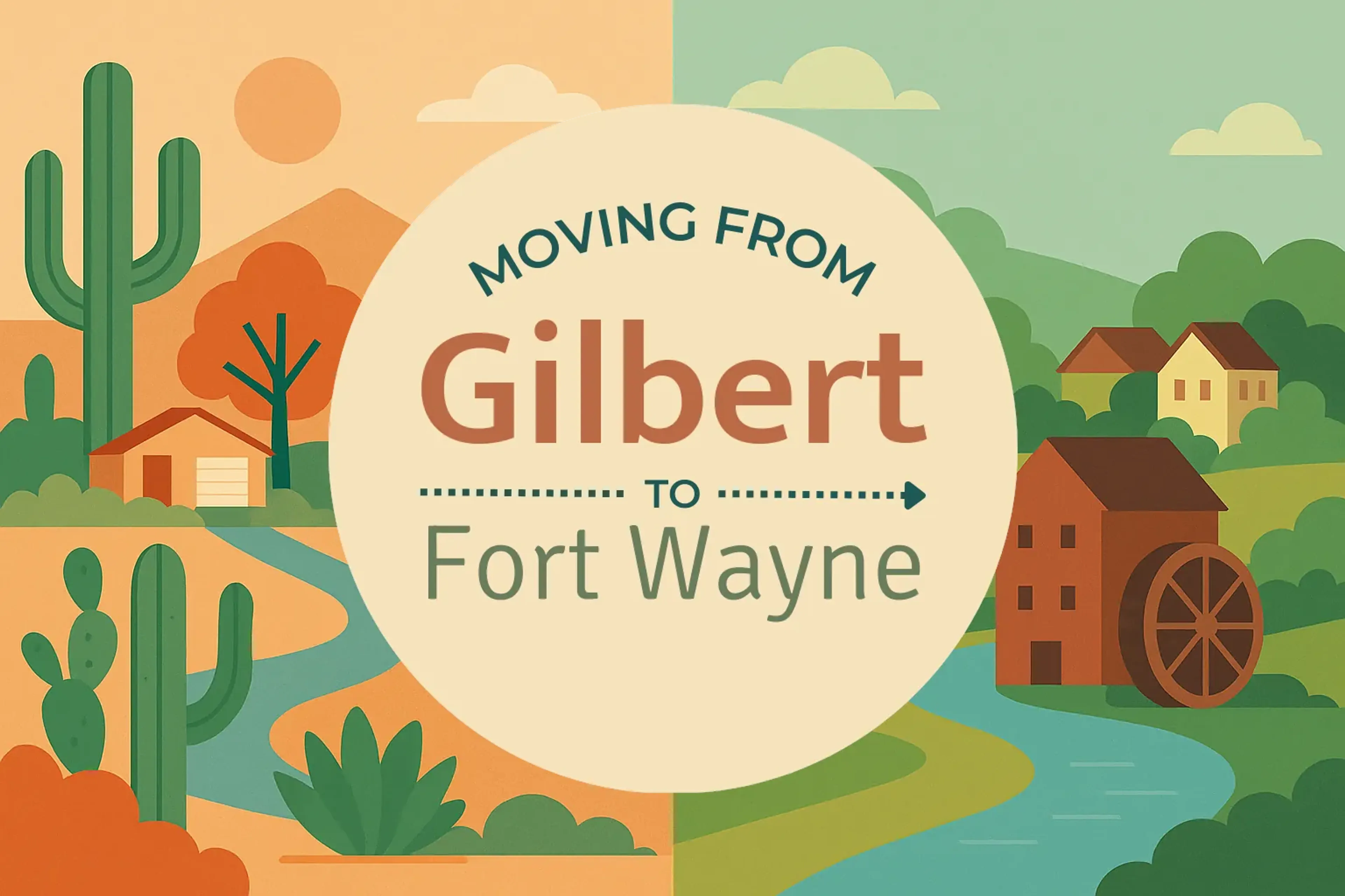 Side-by-side comparison of Gilbert to Fort Wayne moving companies