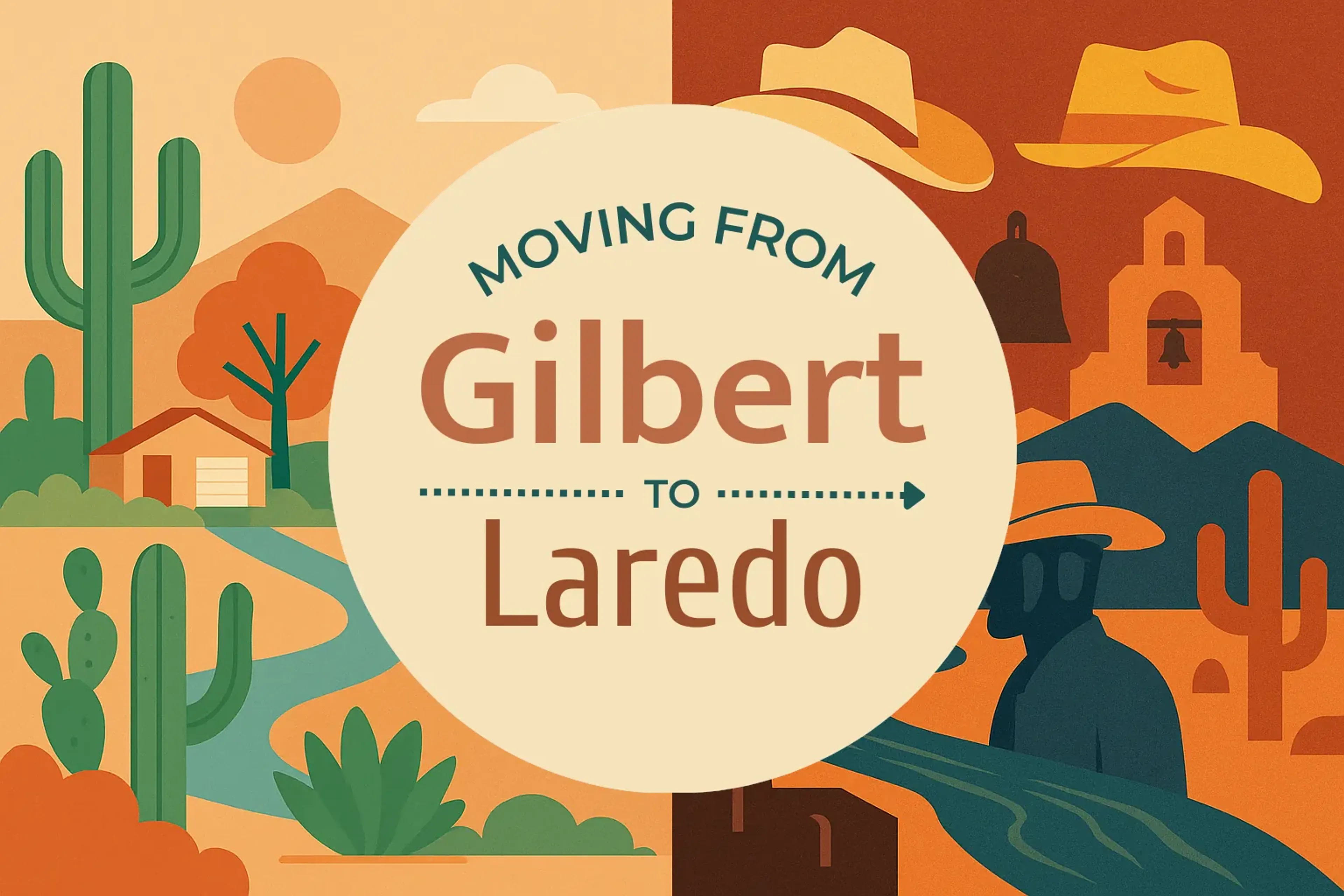 Side-by-side comparison of Gilbert to Laredo moving companies