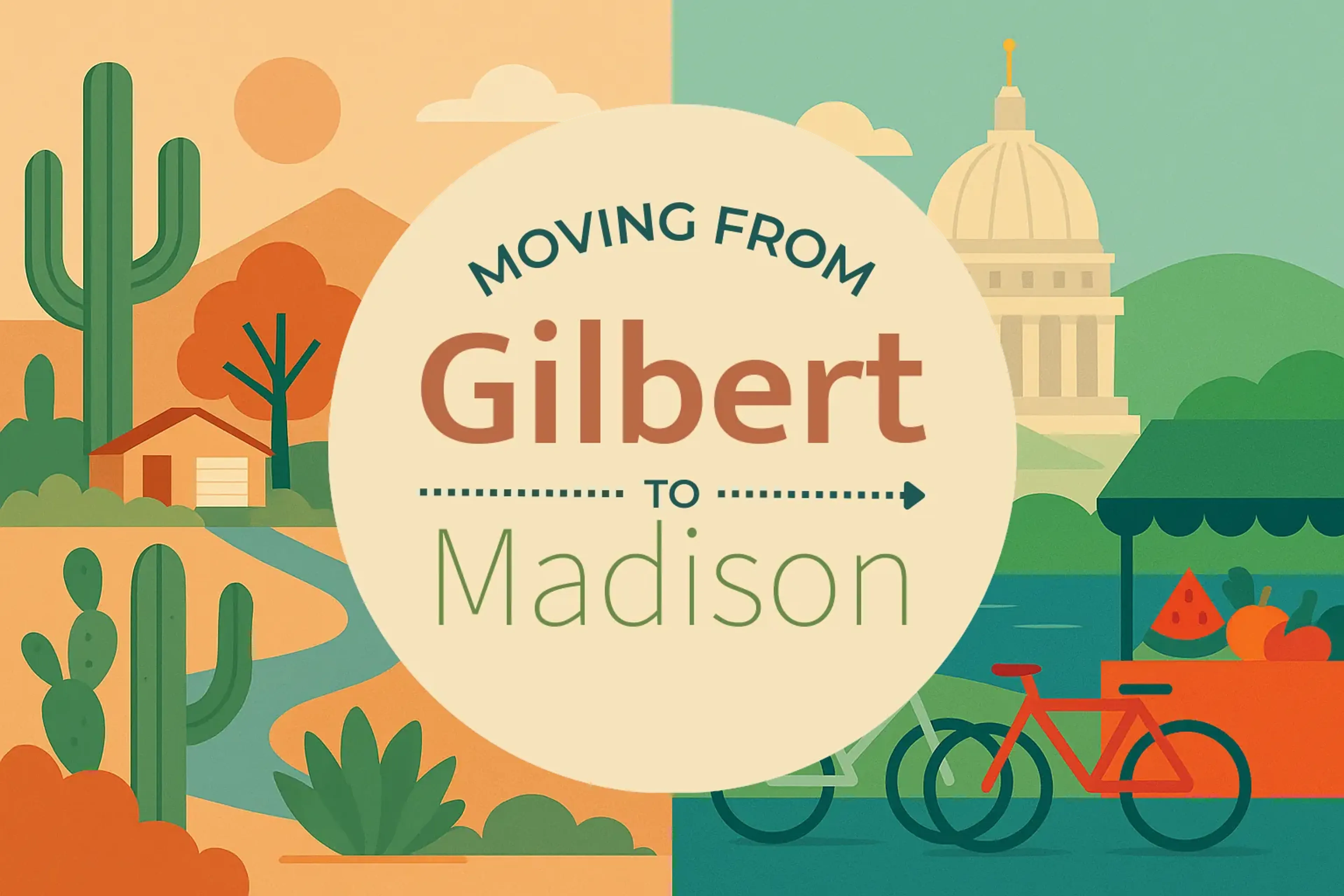 Side-by-side comparison of Gilbert to Madison moving companies