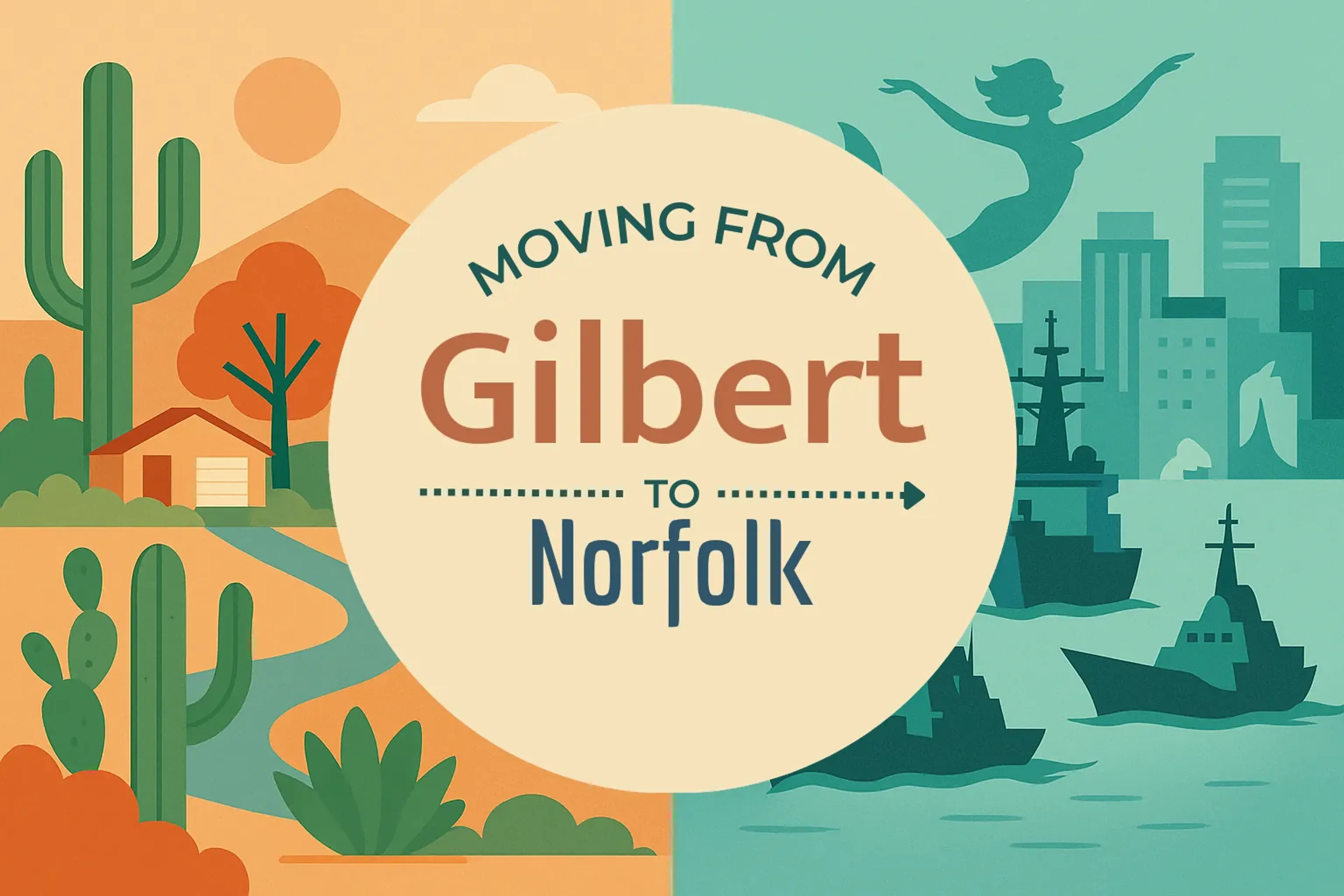 Side-by-side comparison of Gilbert to Norfolk moving companies