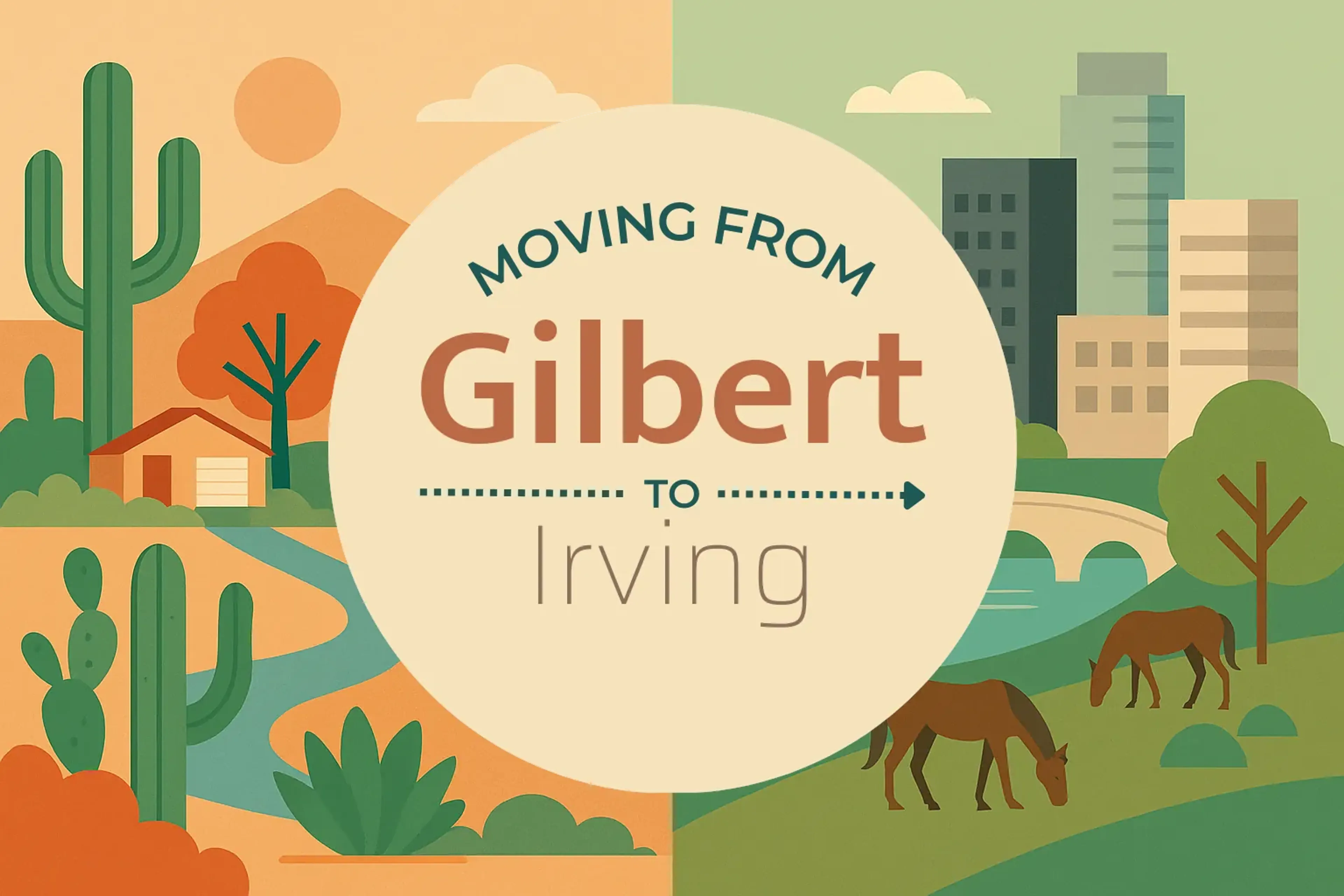 Side-by-side comparison of Gilbert to Irving moving companies