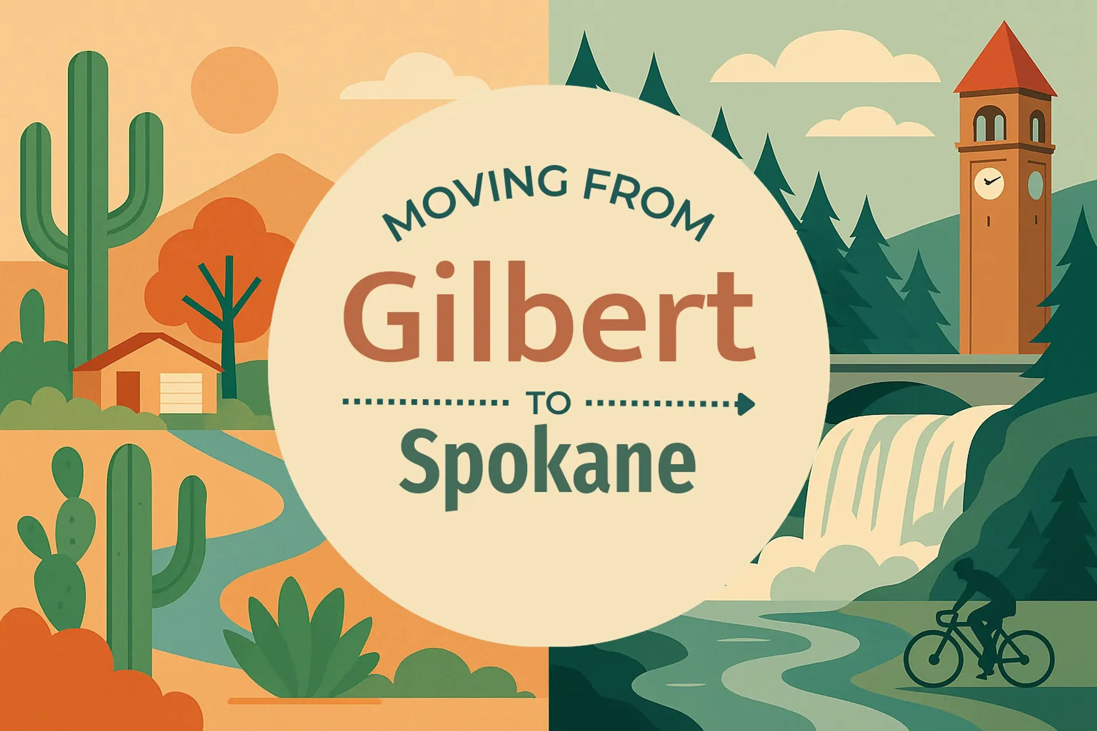 Side-by-side comparison of Gilbert to Spokane moving companies