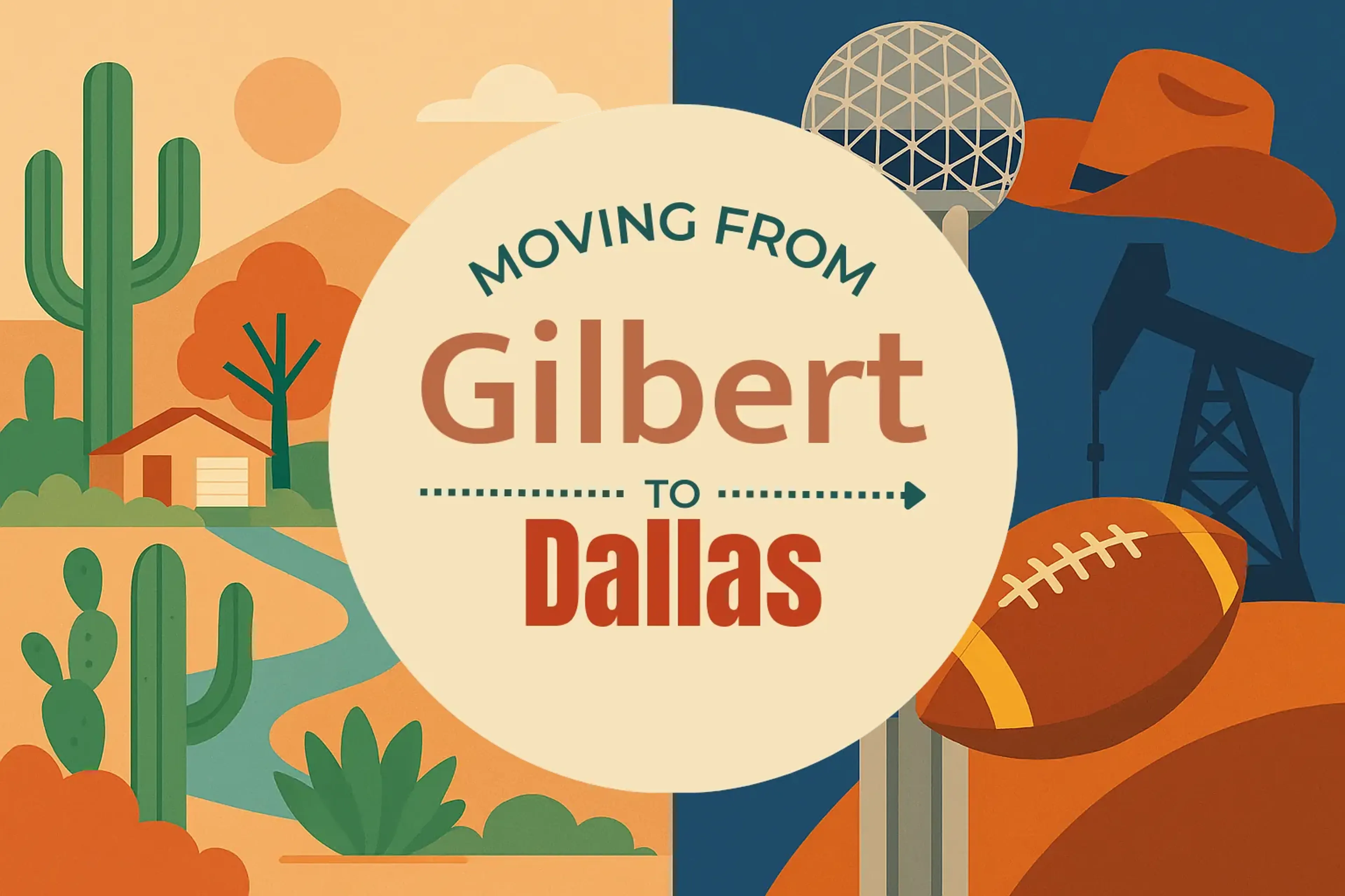 Side-by-side comparison of Gilbert to Dallas moving companies