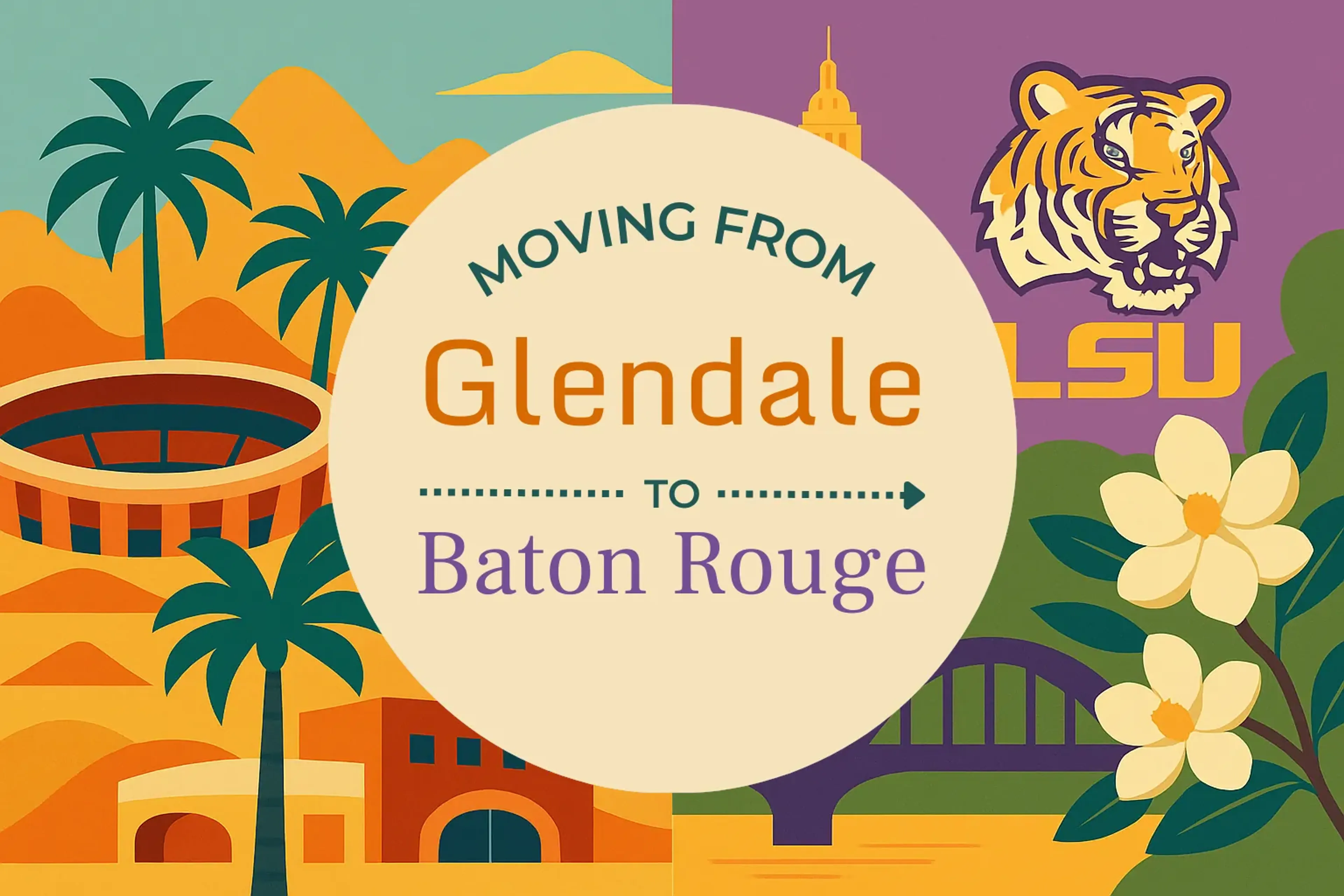 Side-by-side comparison of Glendale to Baton Rouge moving companies