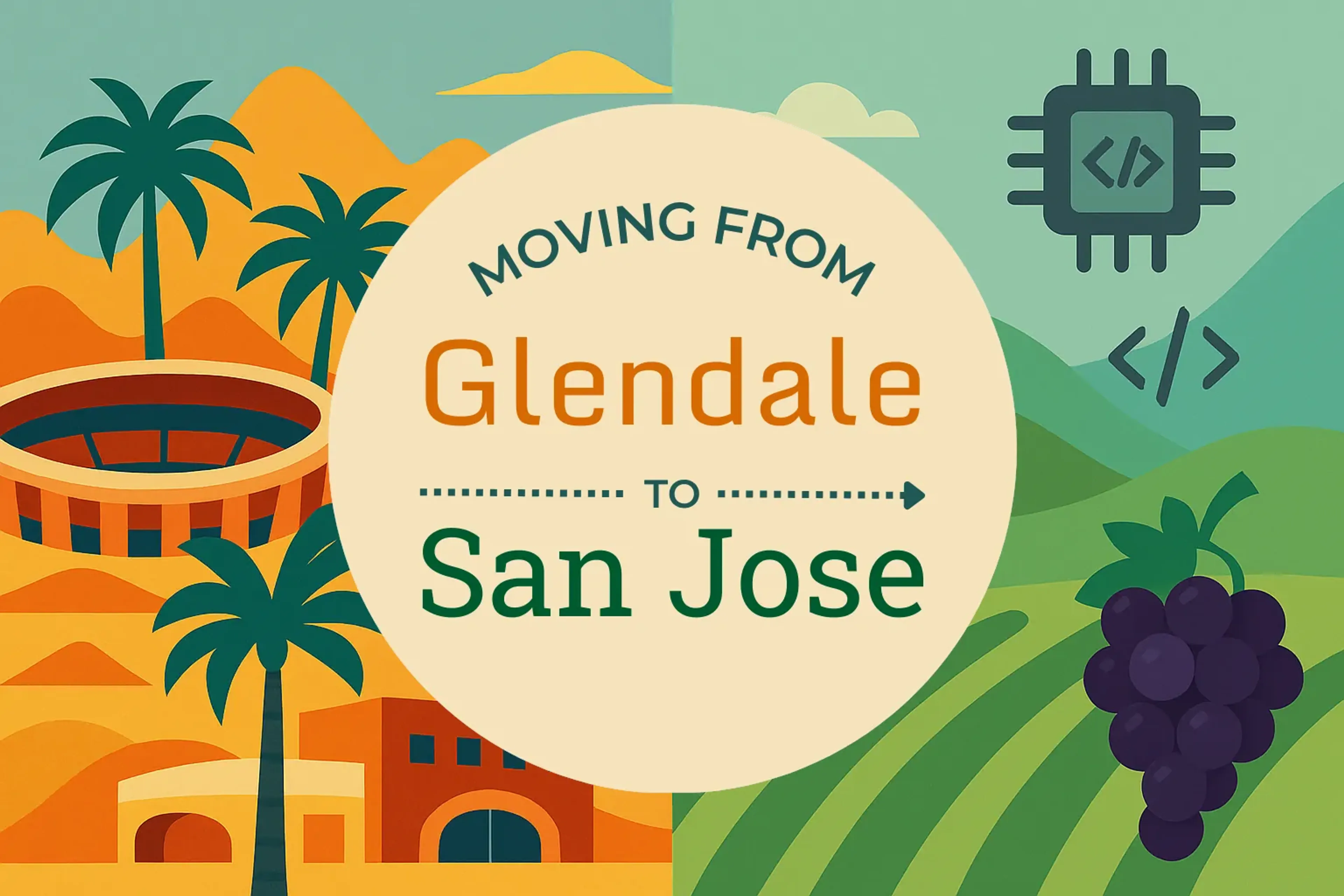 Side-by-side comparison of Glendale to San Jose moving companies
