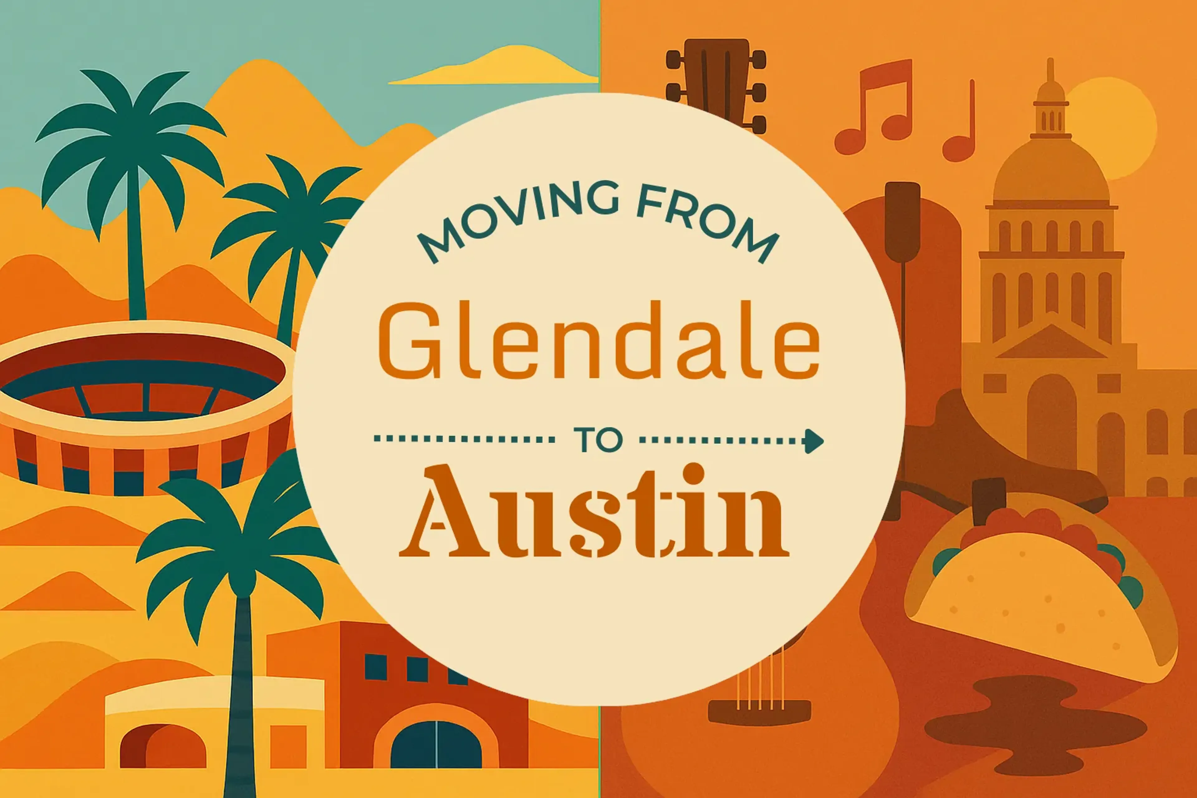 Side-by-side comparison of Glendale to Austin moving companies