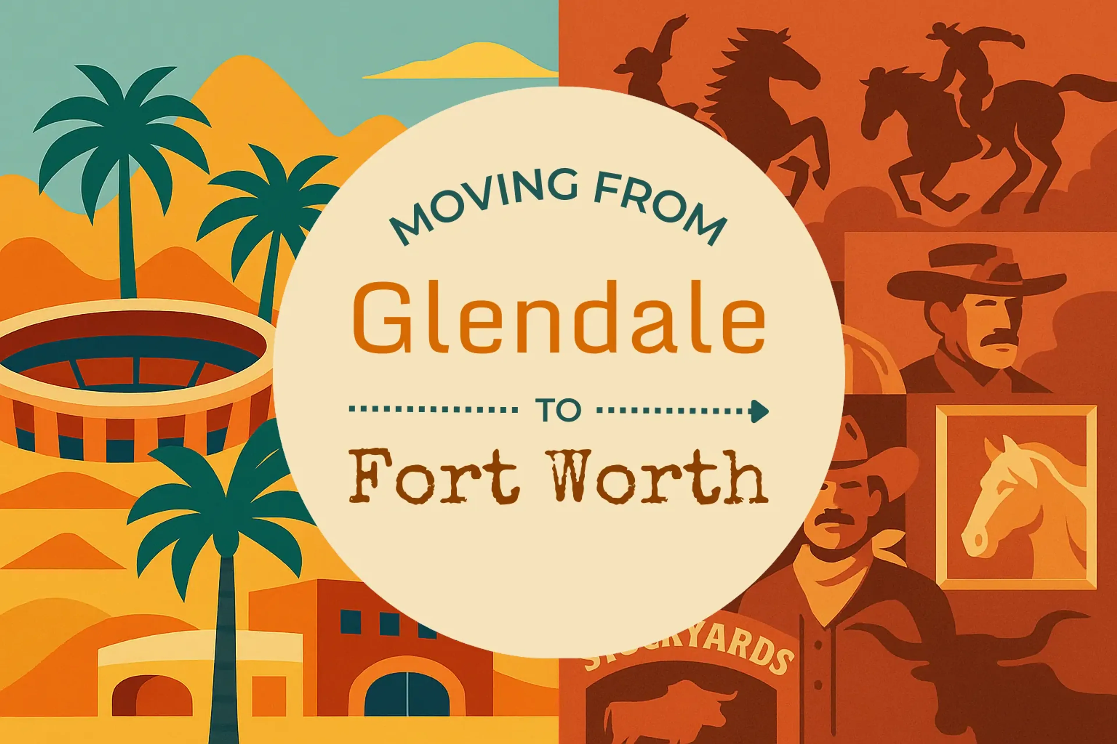 Side-by-side comparison of Glendale to Fort Worth moving companies