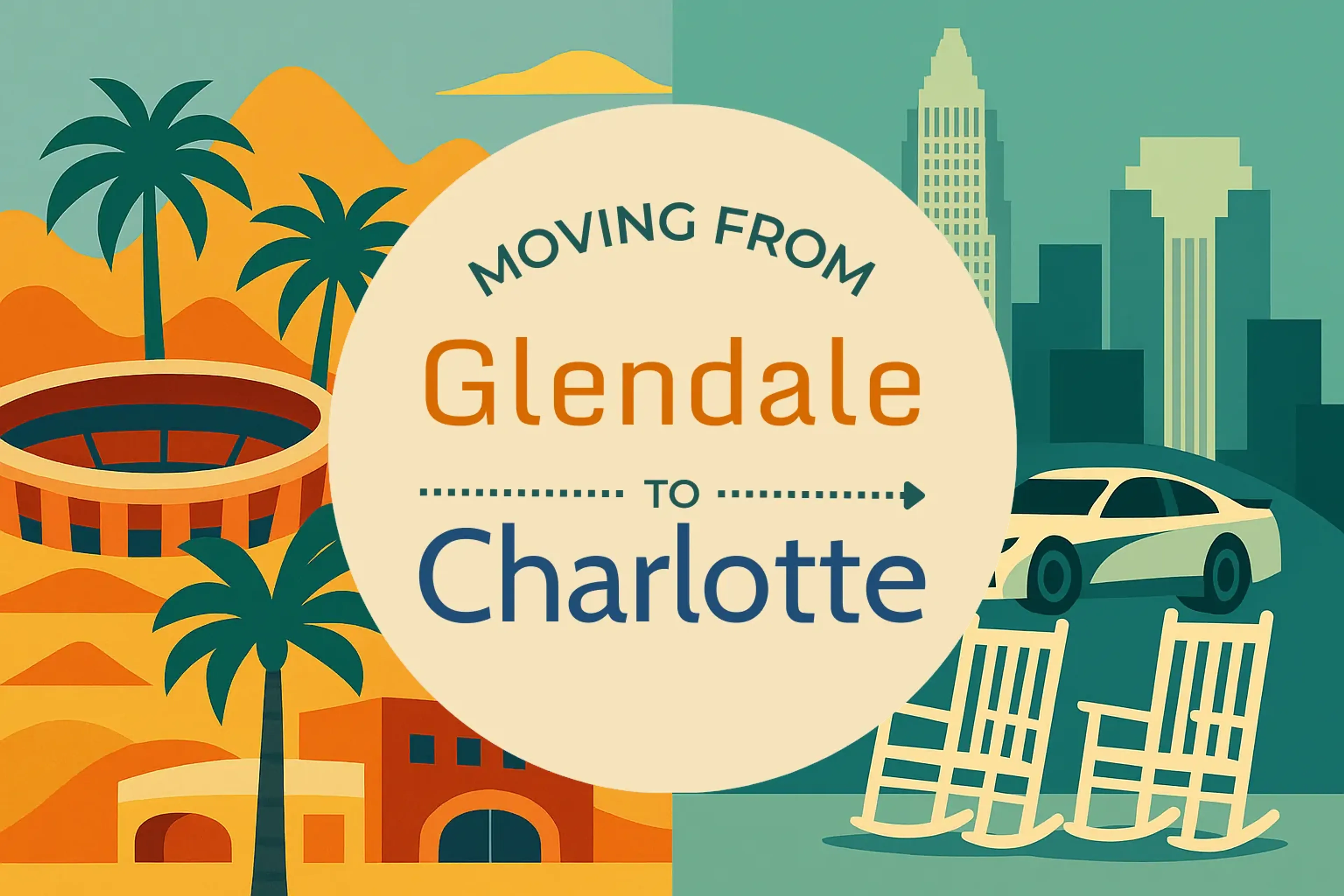 Side-by-side comparison of Glendale to Charlotte moving companies