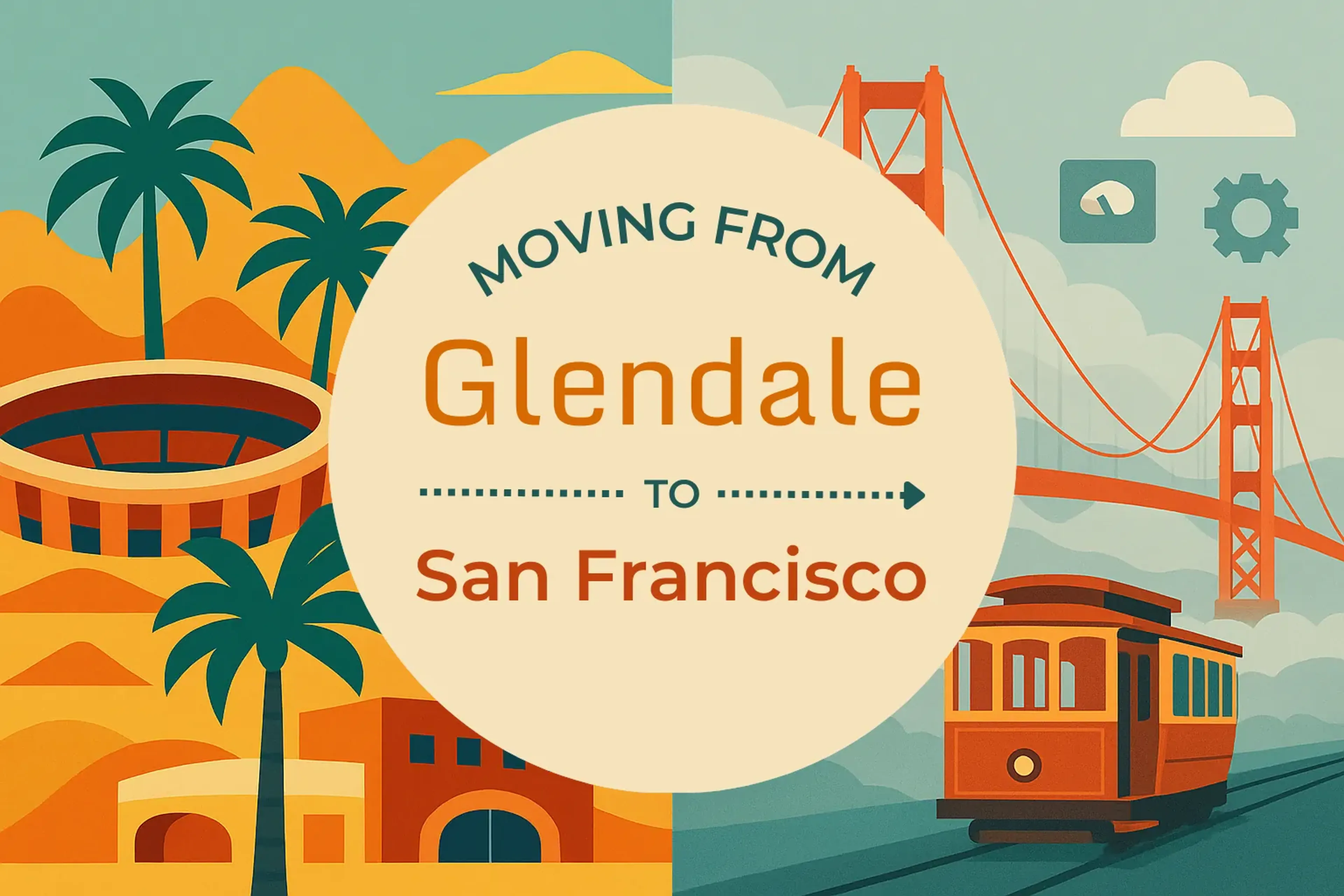 Side-by-side comparison of Glendale to San Francisco moving companies