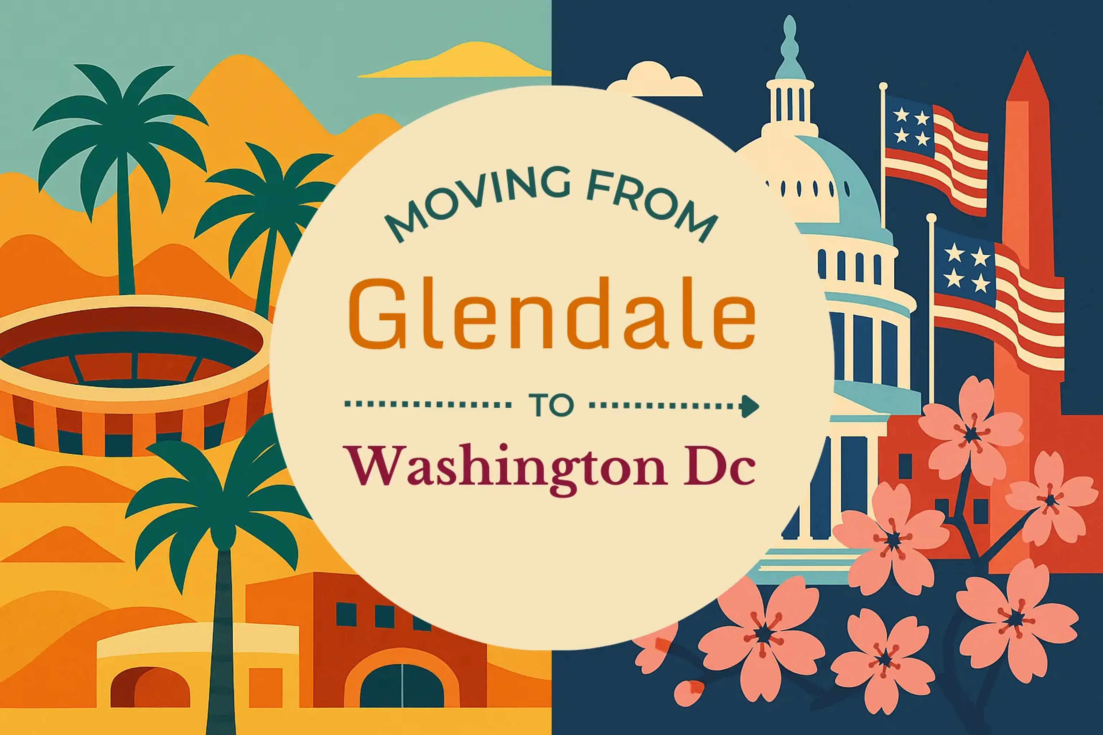 Side-by-side comparison of Glendale to Washington DC moving companies