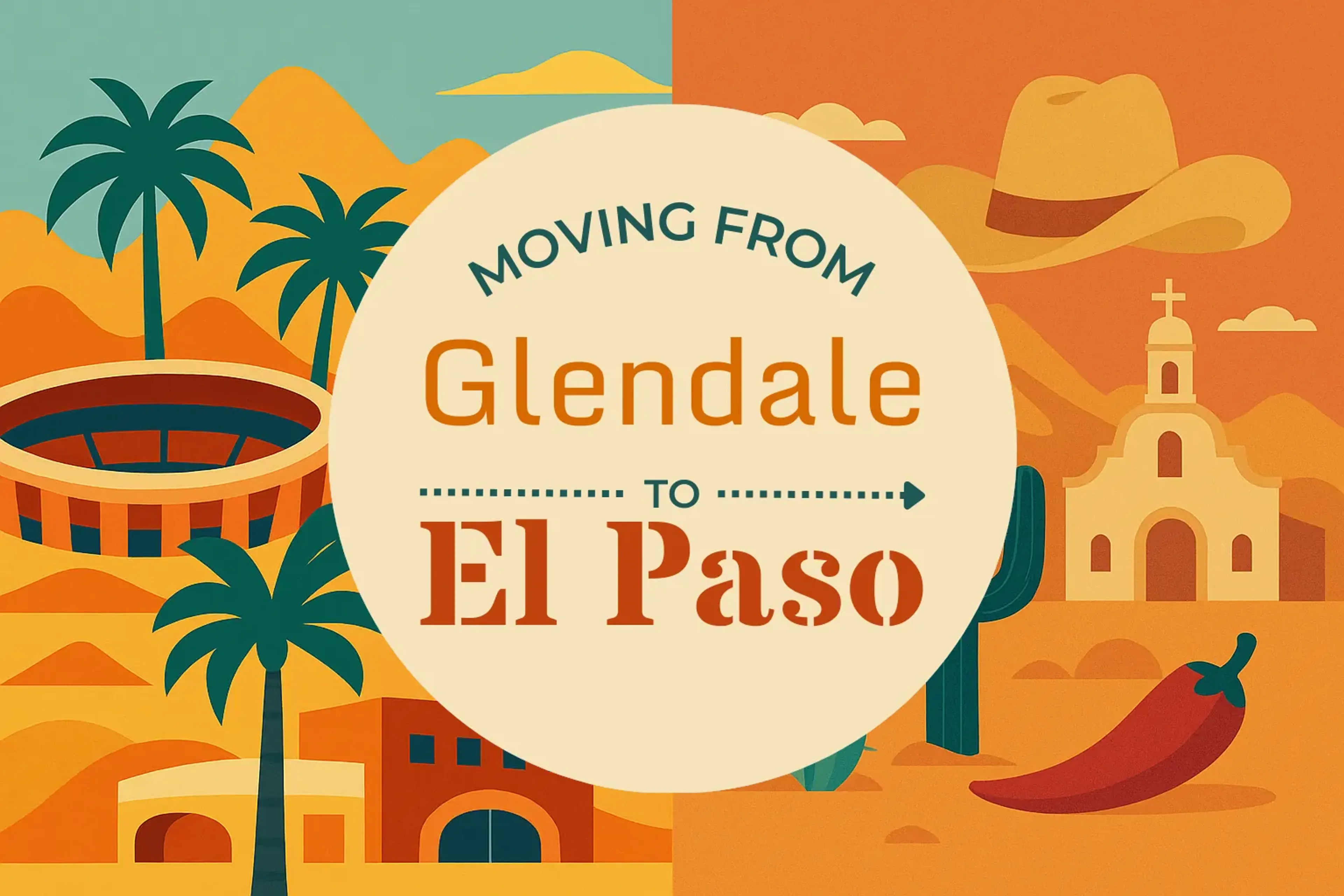 Side-by-side comparison of Glendale to El Paso moving companies