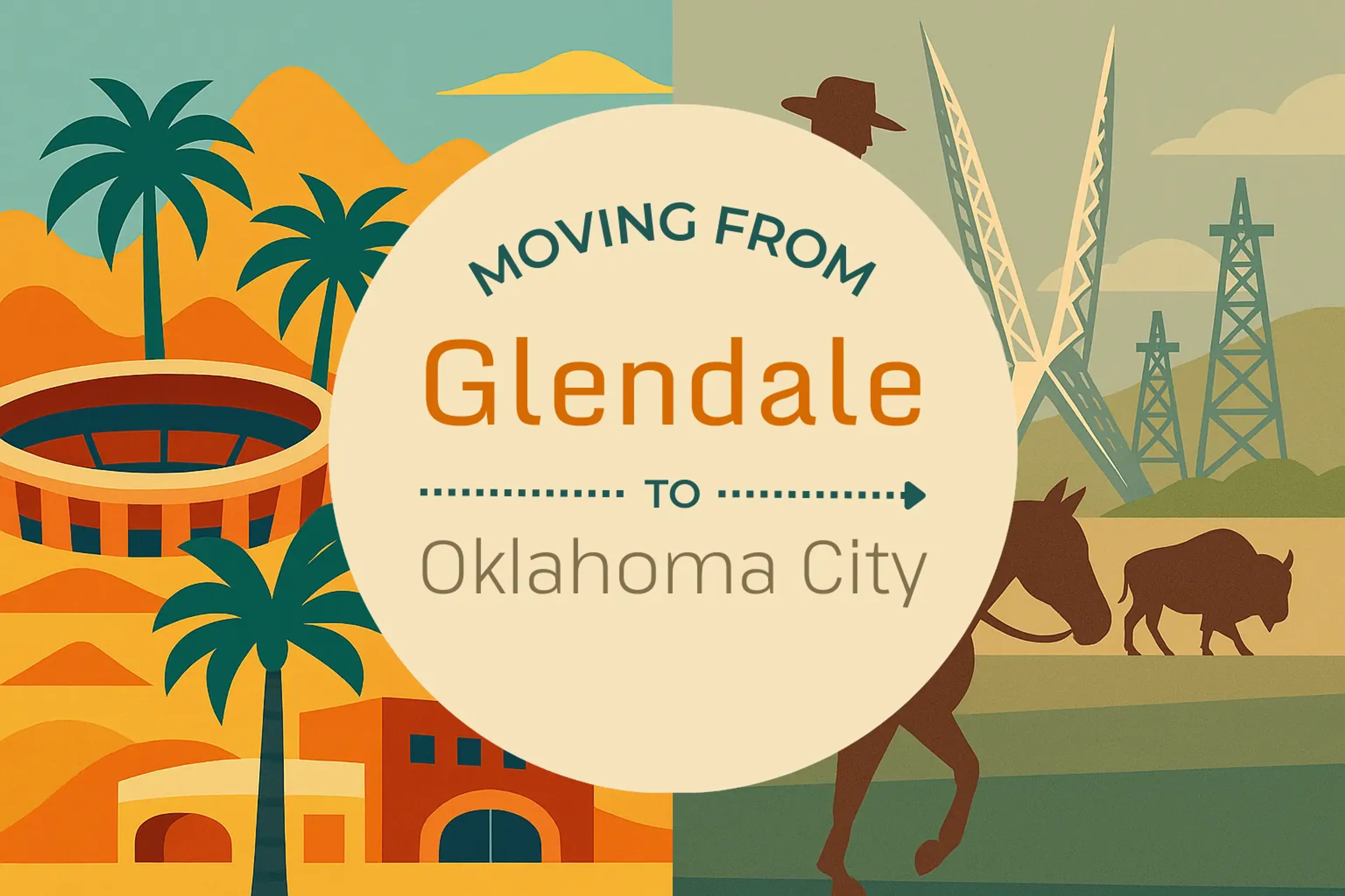 Side-by-side comparison of Glendale to Oklahoma City moving companies