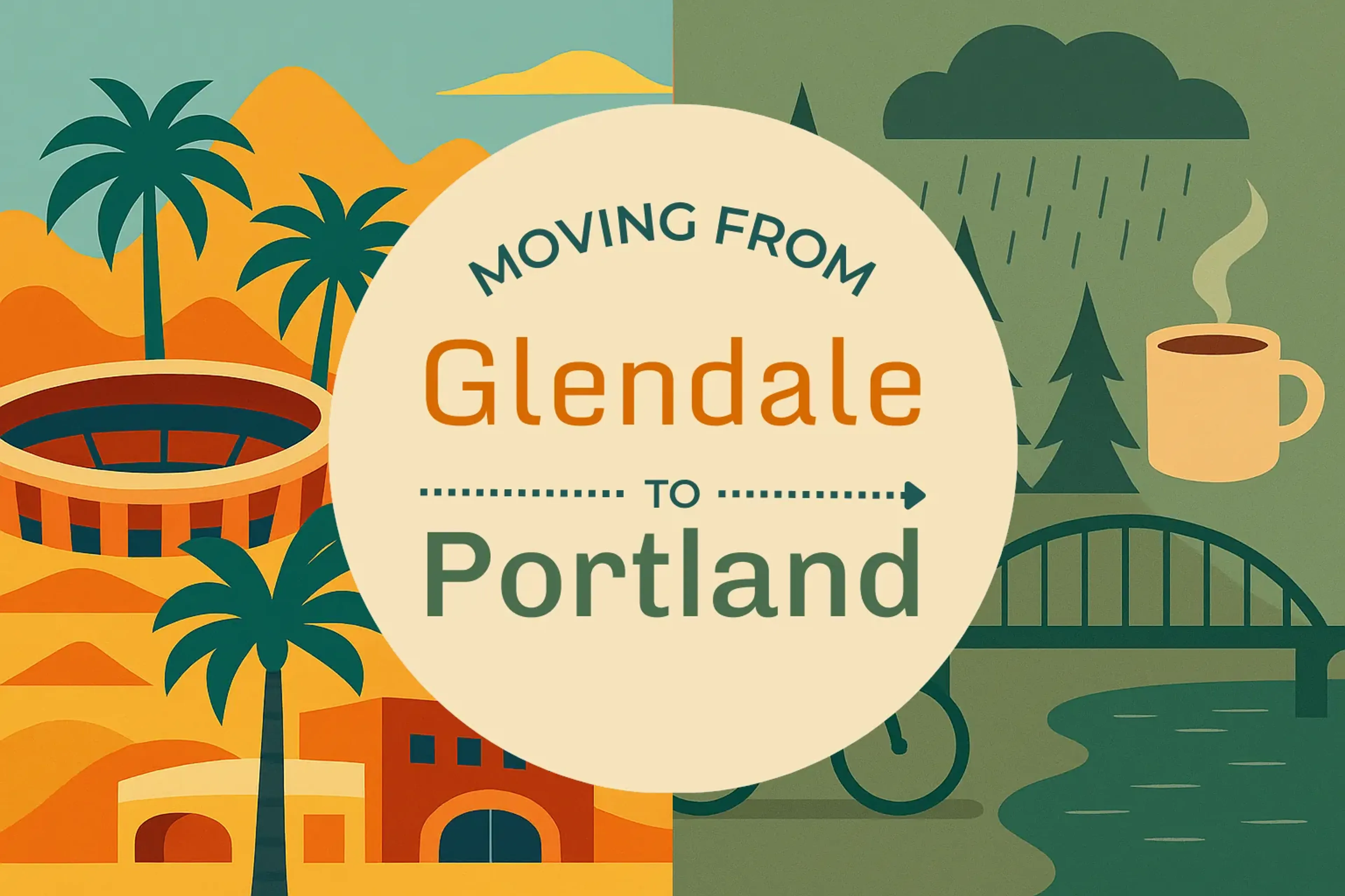 Side-by-side comparison of Glendale to Portland moving companies