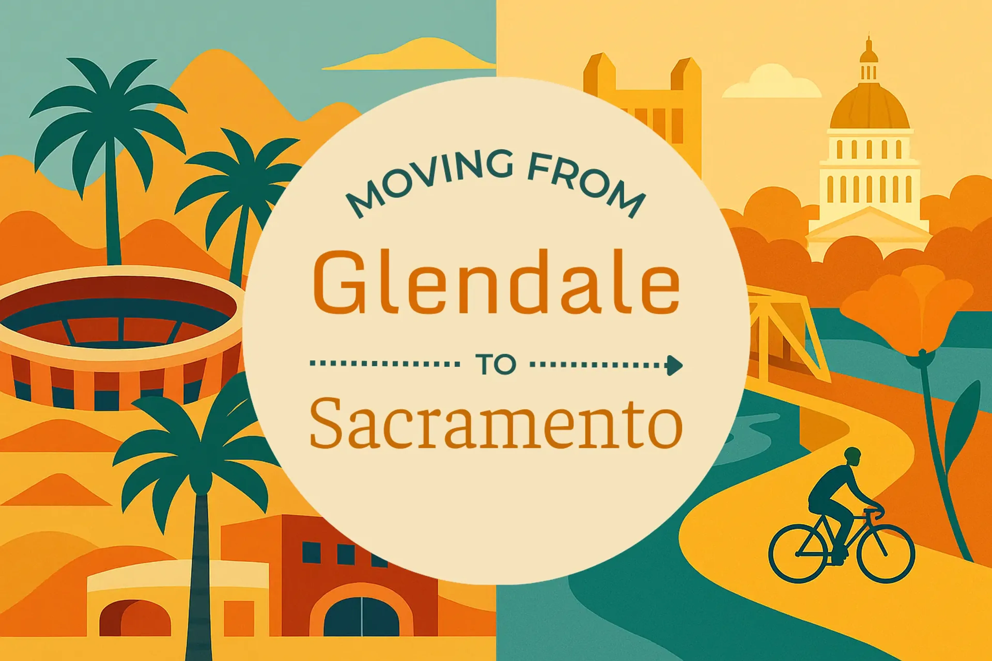 Side-by-side comparison of Glendale to Sacramento moving companies