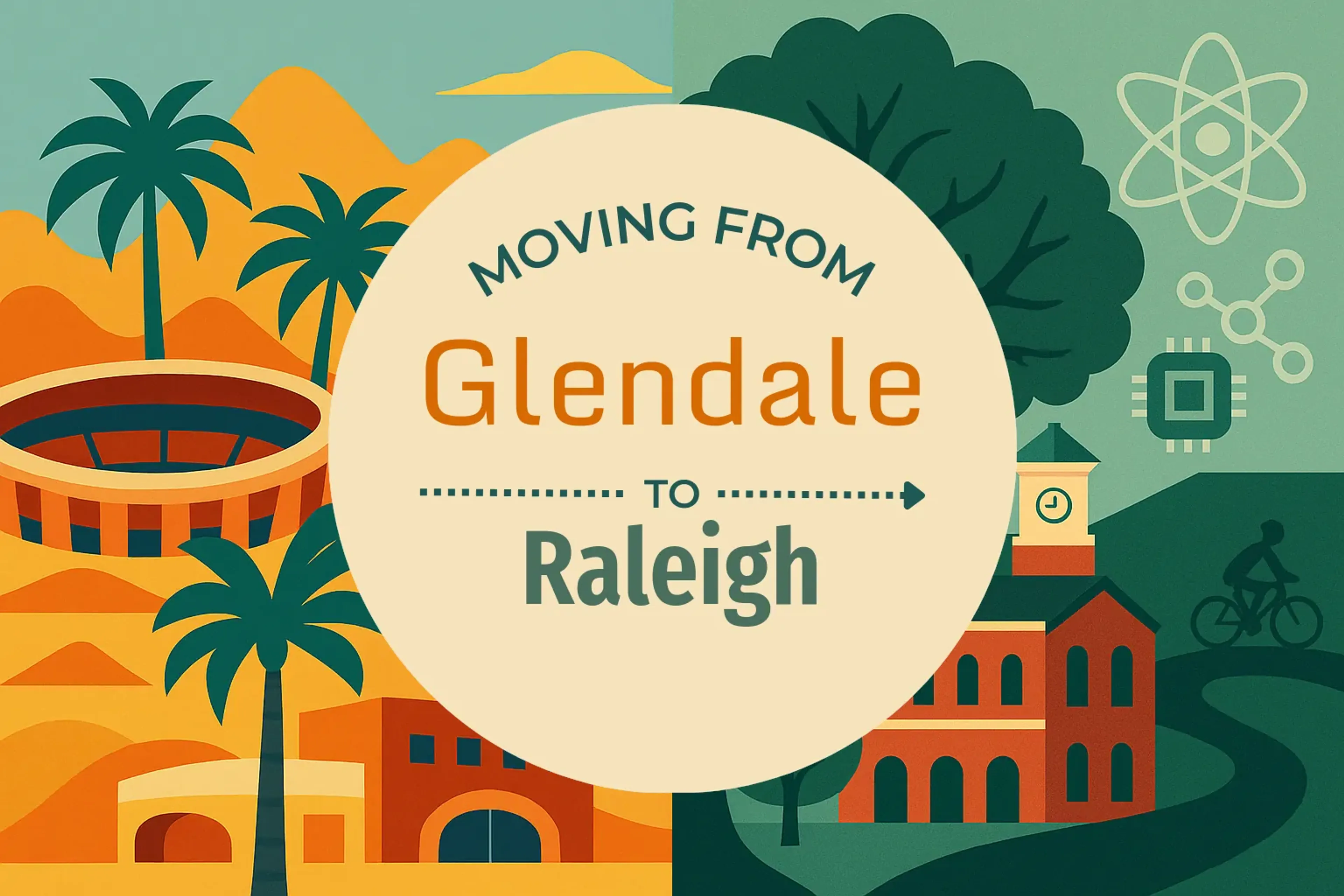Side-by-side comparison of Glendale to Raleigh moving companies