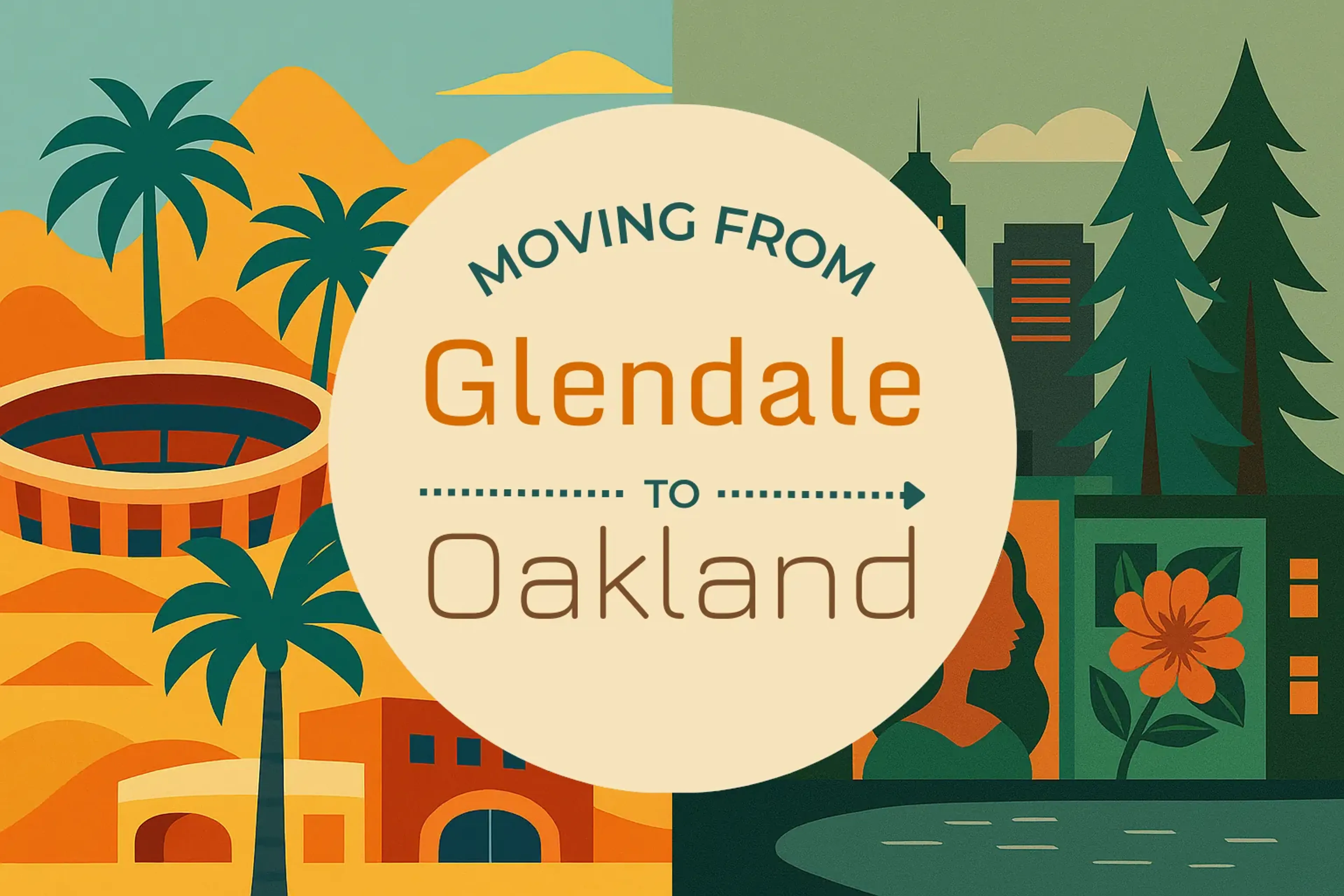 Side-by-side comparison of Glendale to Oakland moving companies