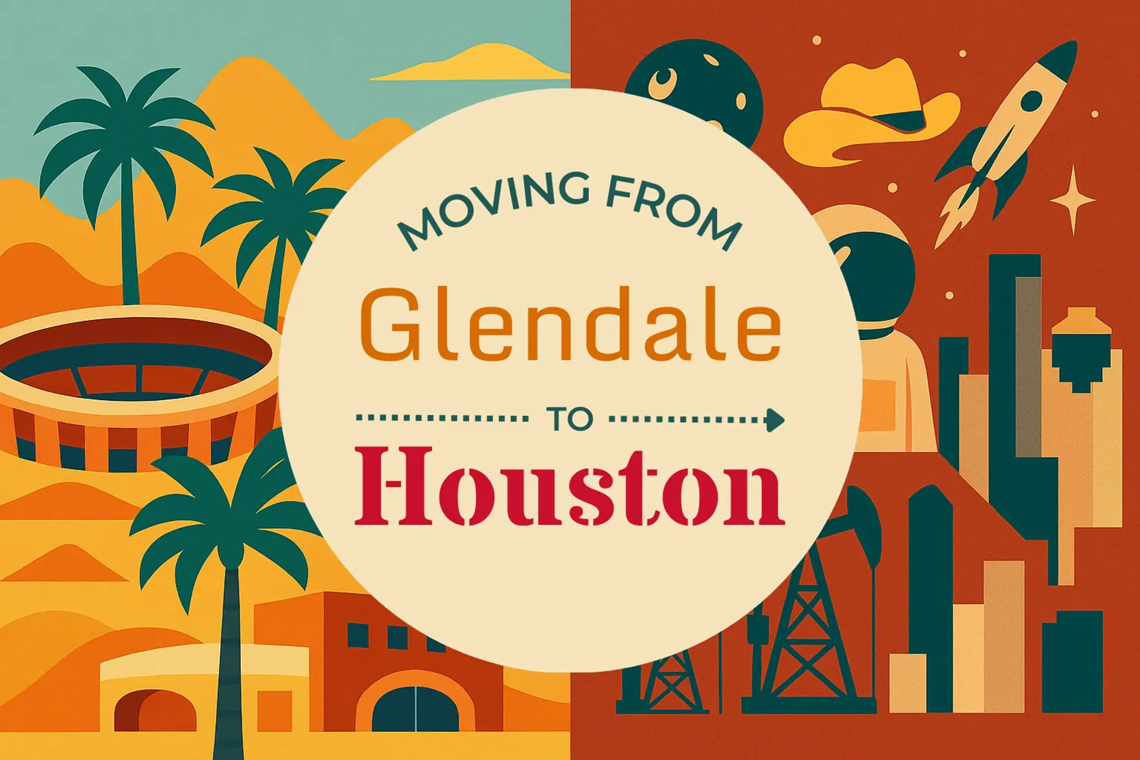 Side-by-side comparison of Glendale to Houston moving companies