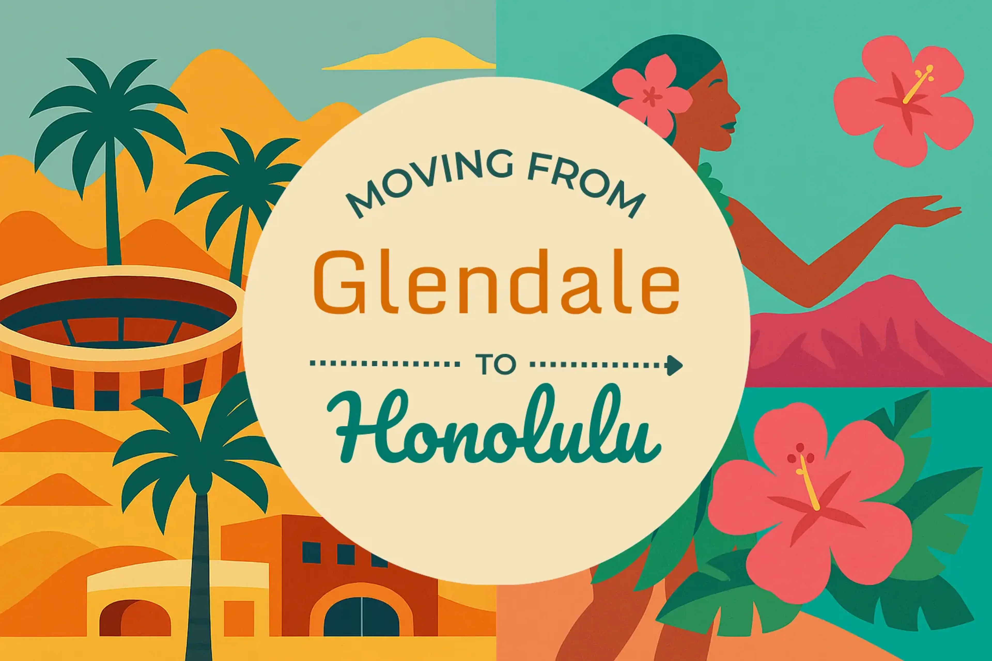 Side-by-side comparison of Glendale to Honolulu moving companies