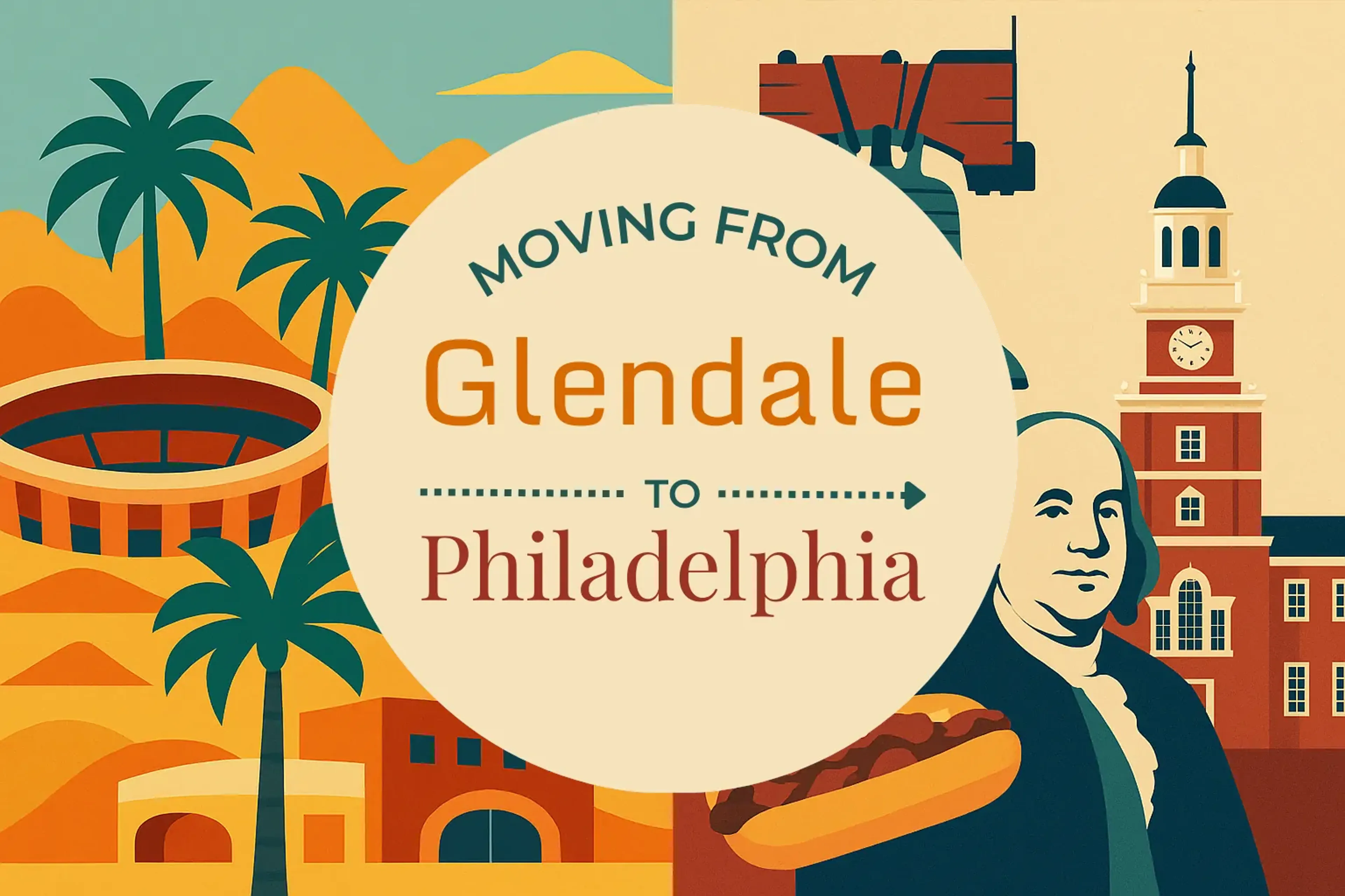 Side-by-side comparison of Glendale to Philadelphia moving companies
